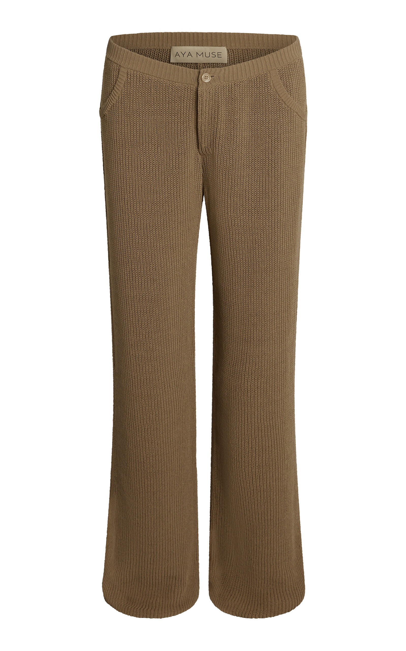 Aries Ribbed Cotton-Blend Pants brown - 1