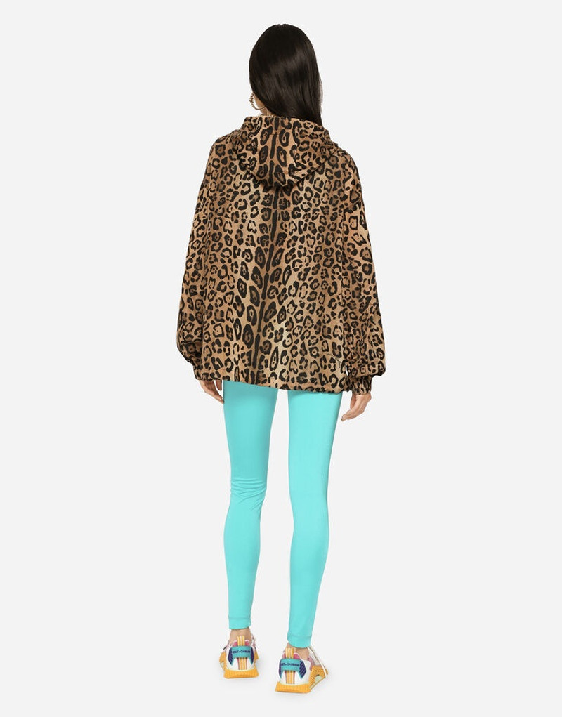 Leopard-print nylon anorak 5
