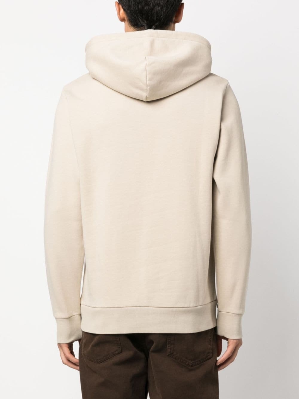 logo-embroidered cotton hoodie - 4