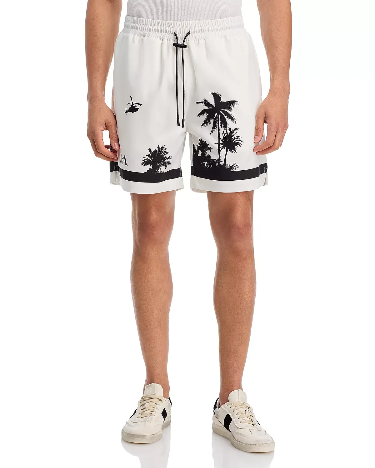 Regular Fit Graphic Print Logo Shorts - 1
