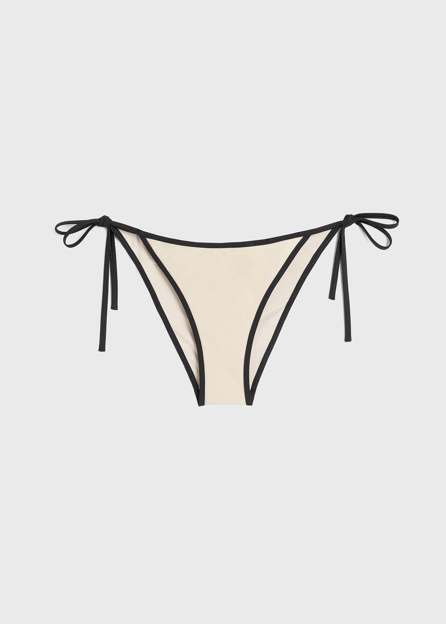 Stripe tie bikini bottoms light hay - 1