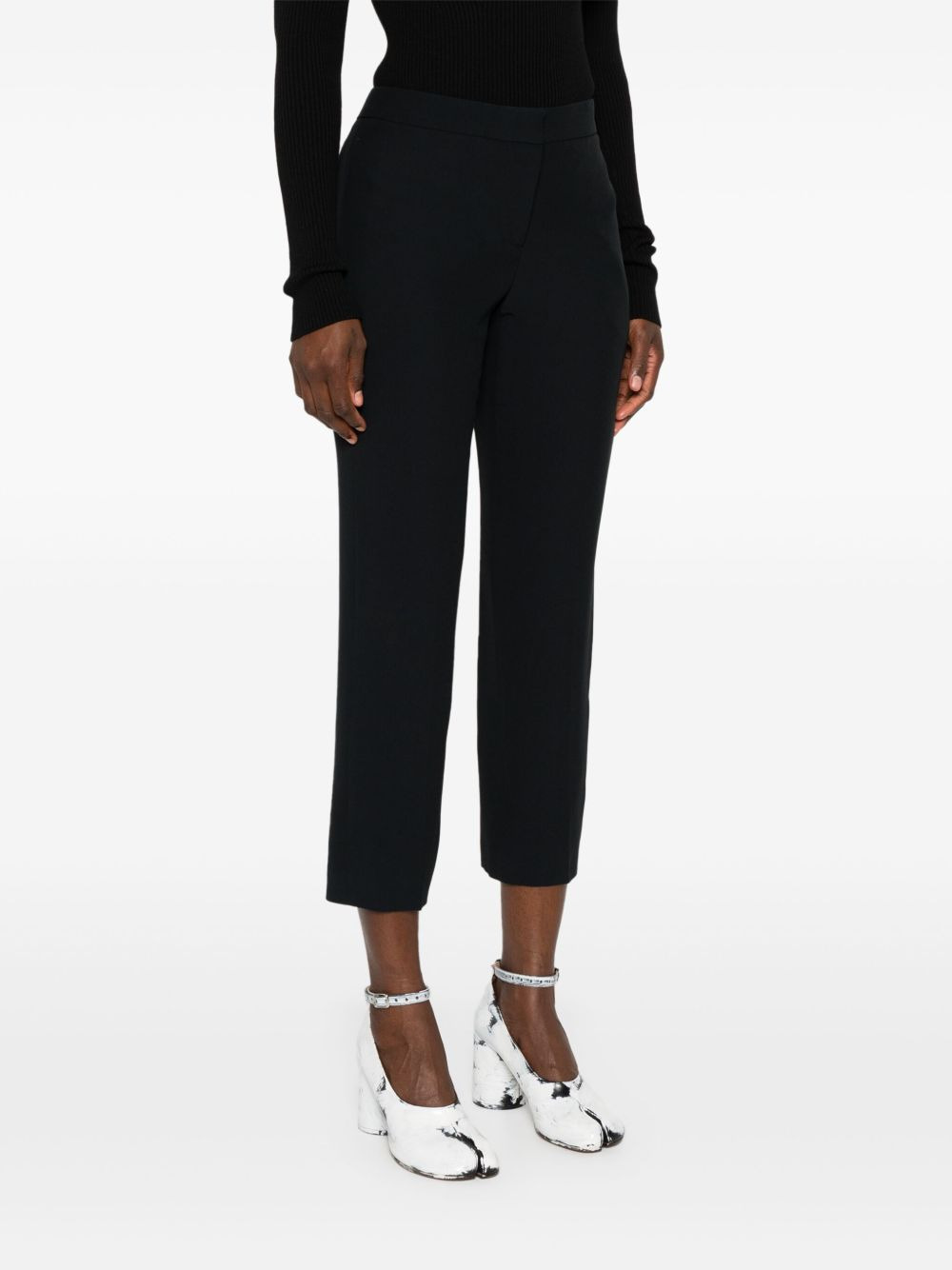 cropped leg cigarette trousers - 3