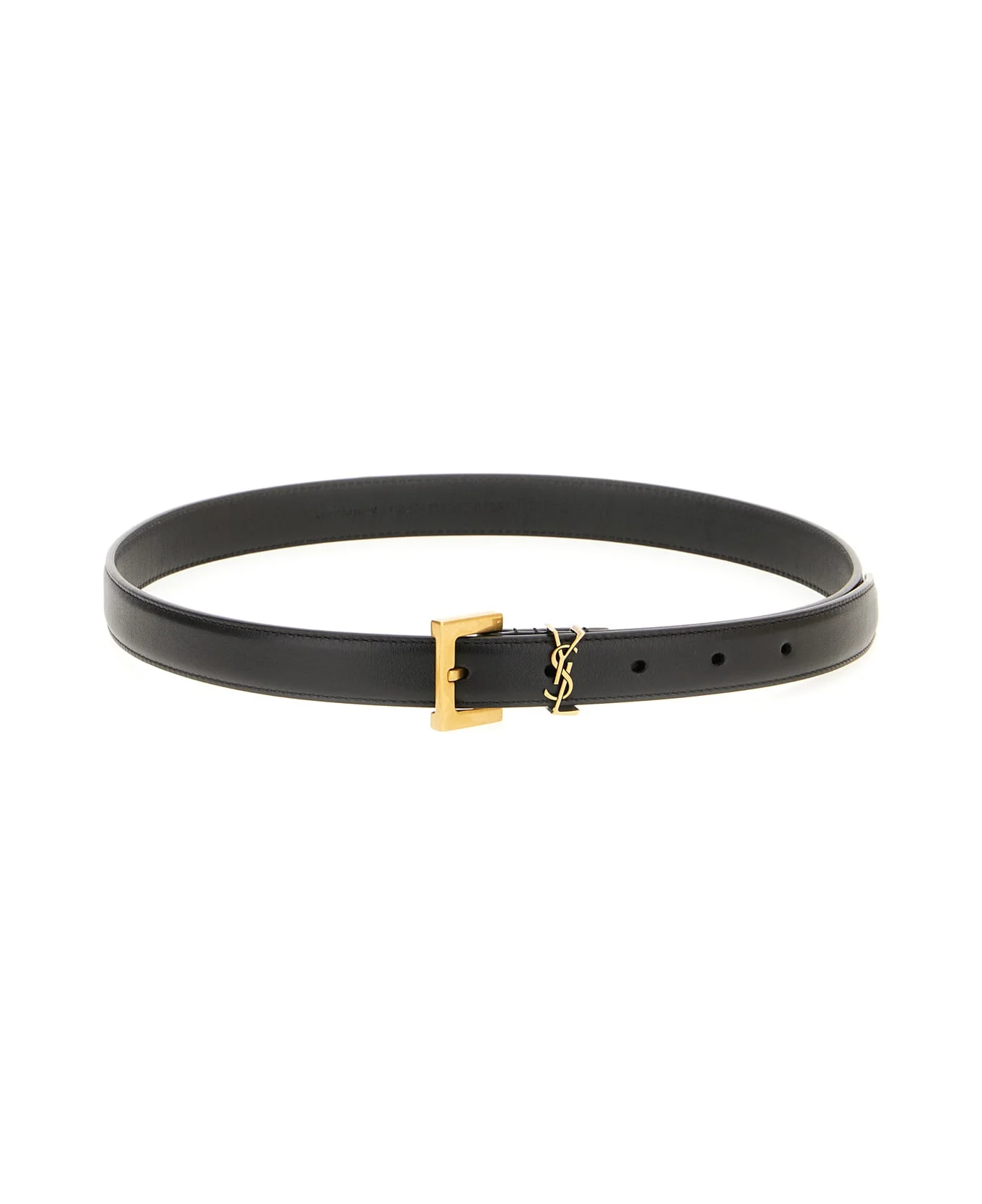 Black Leather Belt - 1
