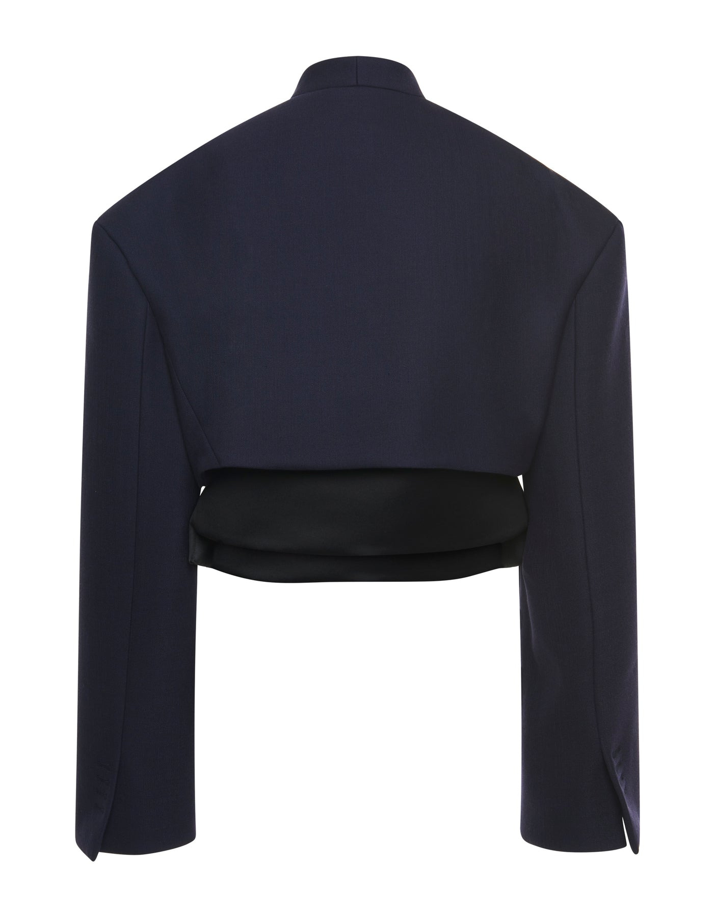 CROPPED JACKET WITH INSERT NAVY BLACK - 6