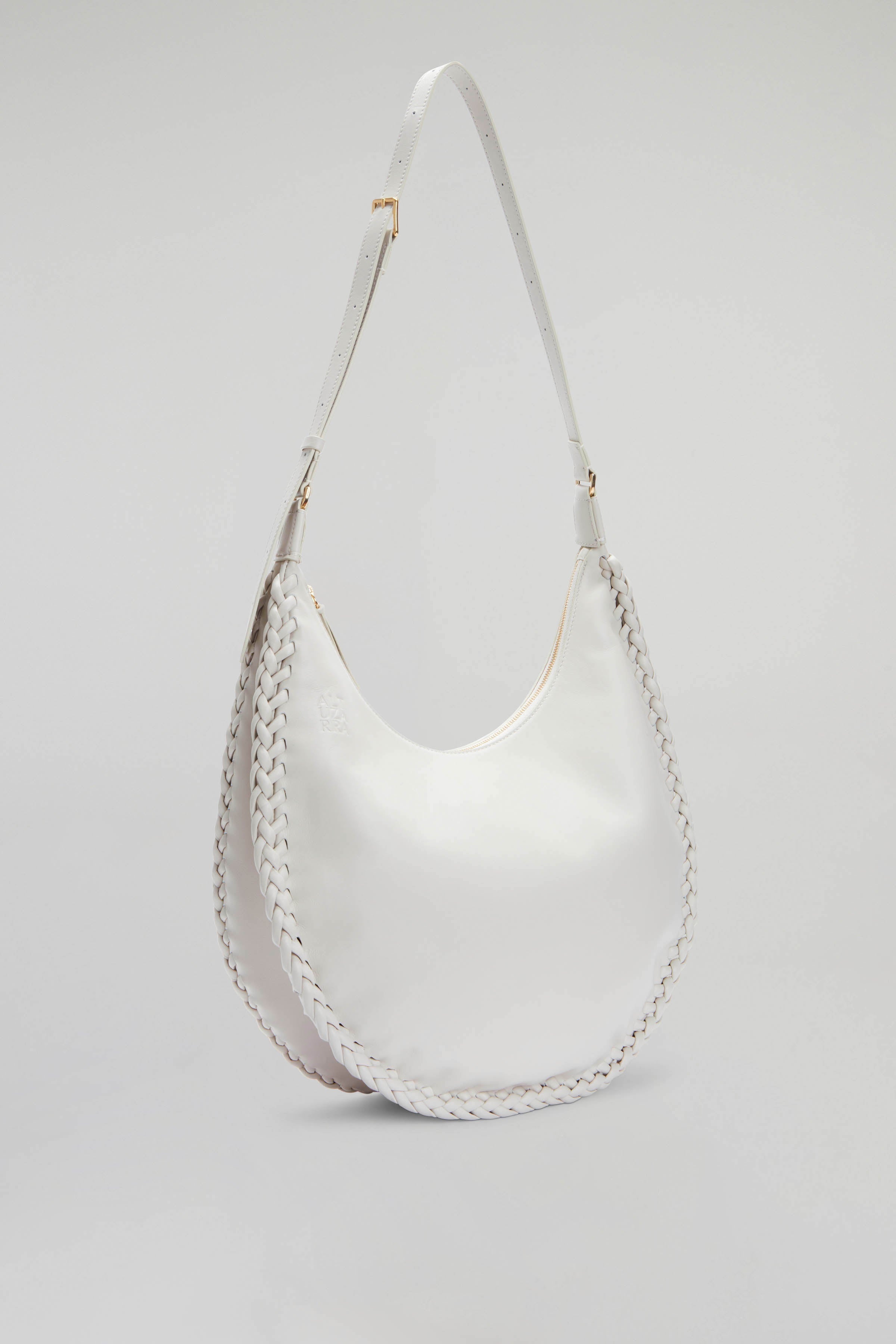 Altuzarra Braided Leather Crossbody Bag In White