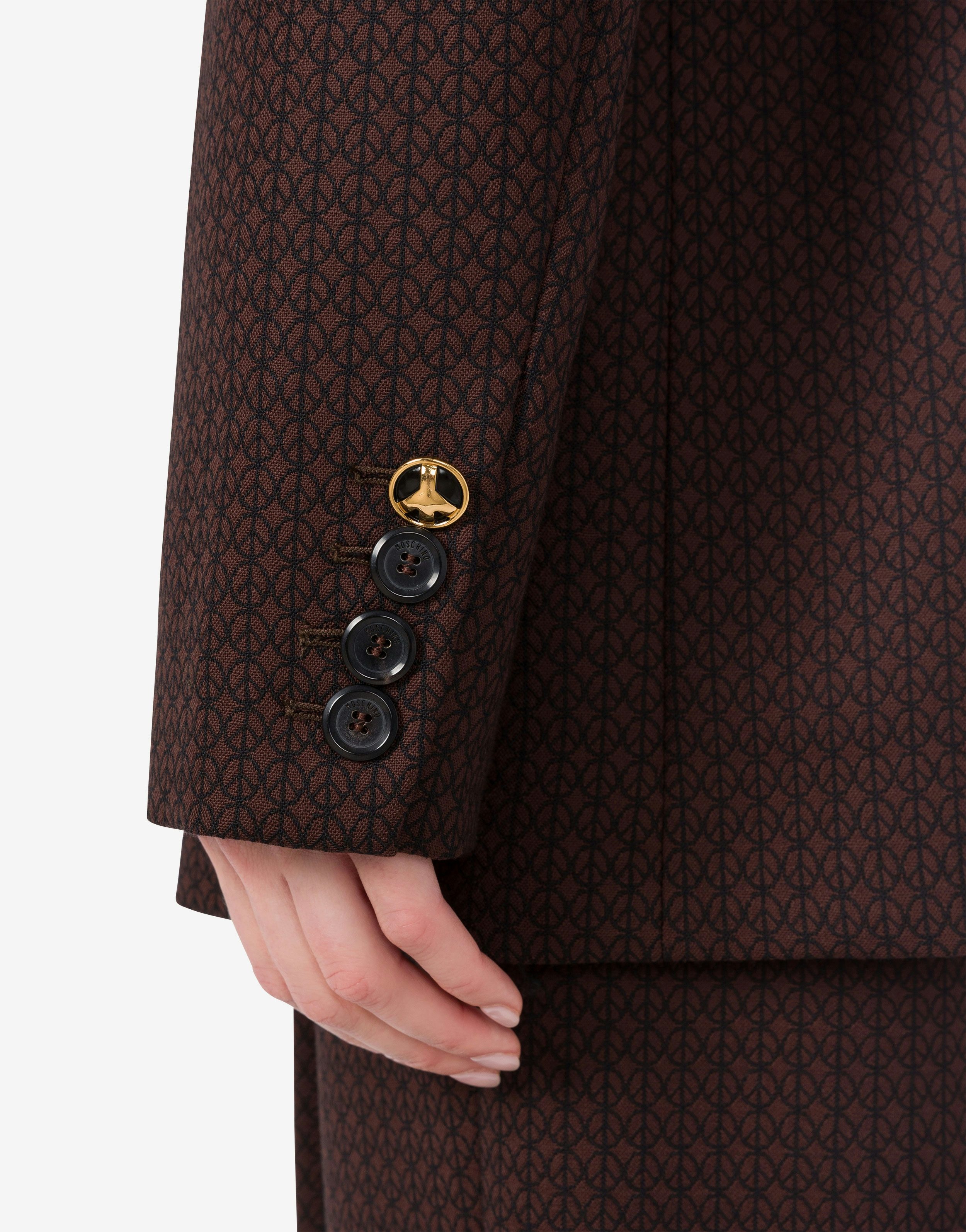 JACKET IN JACQUARD WOOL PEACE - 4