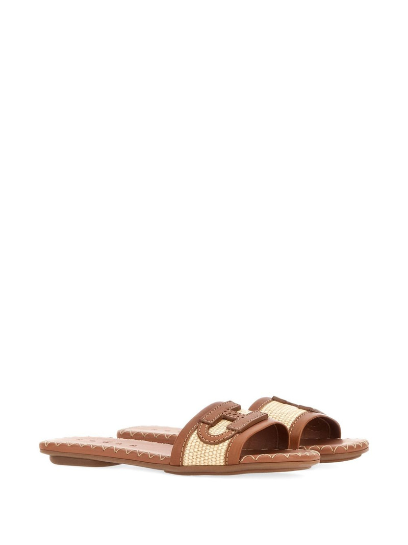 HOGAN woven logo-detail flat sandals outlook