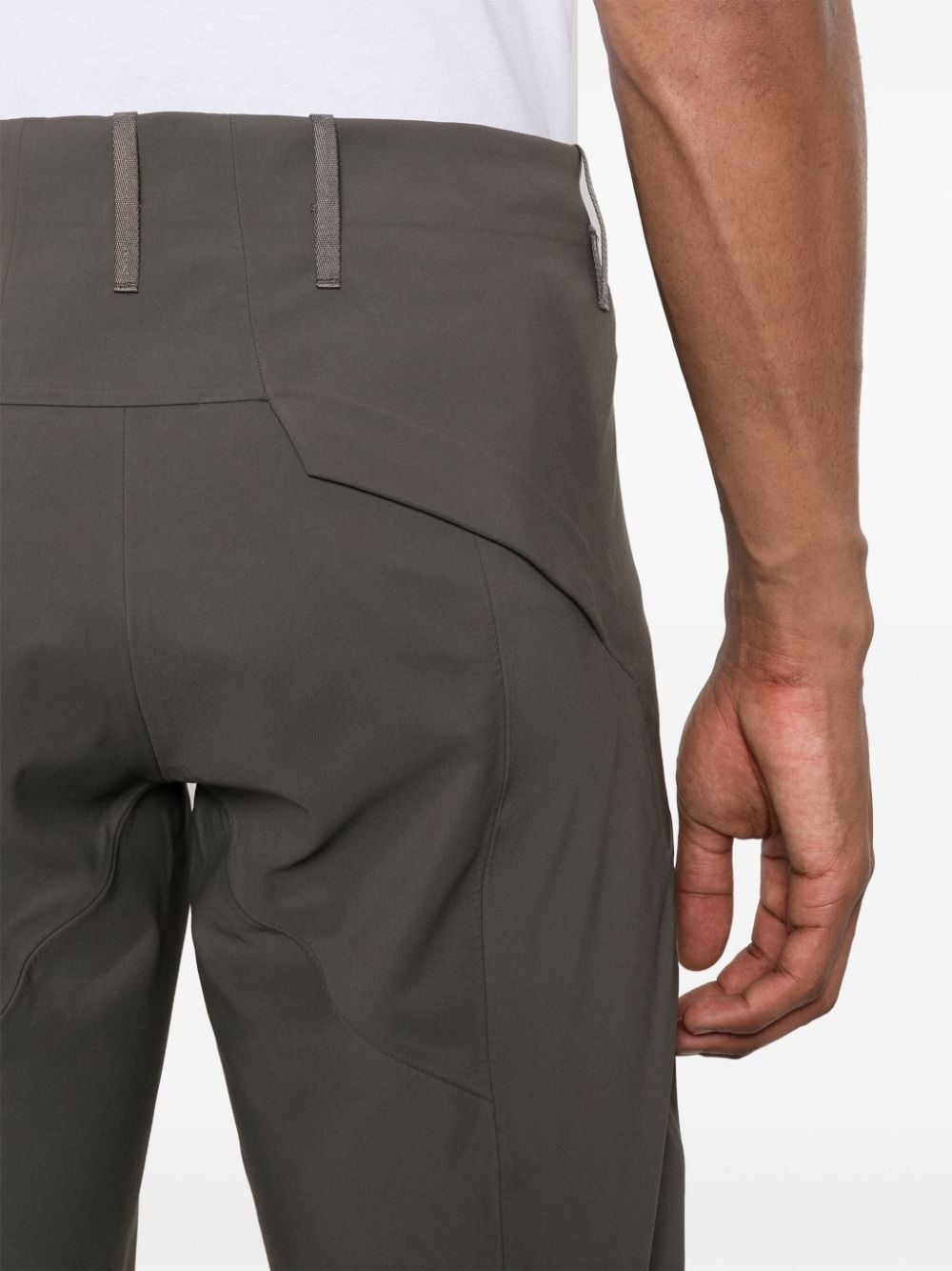 seam-detailed tapered trousers - 5