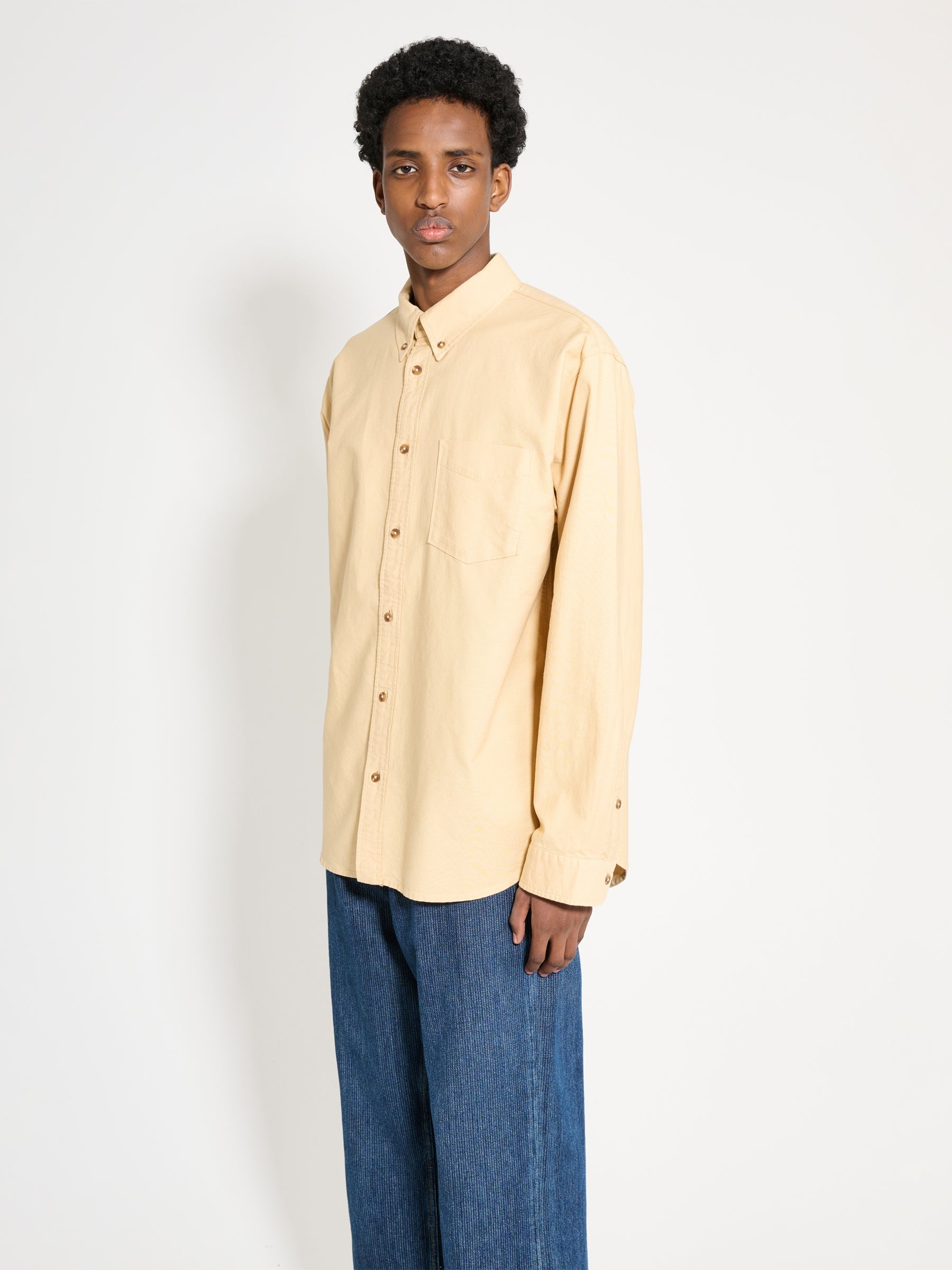 NIKE LIFE OXFORD BUTTON DOWN SHIRT SESAME - 2