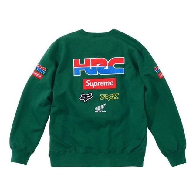 Supreme x Honda Fox Racing Crewneck 'Green' SUP-FW19-594 - 2