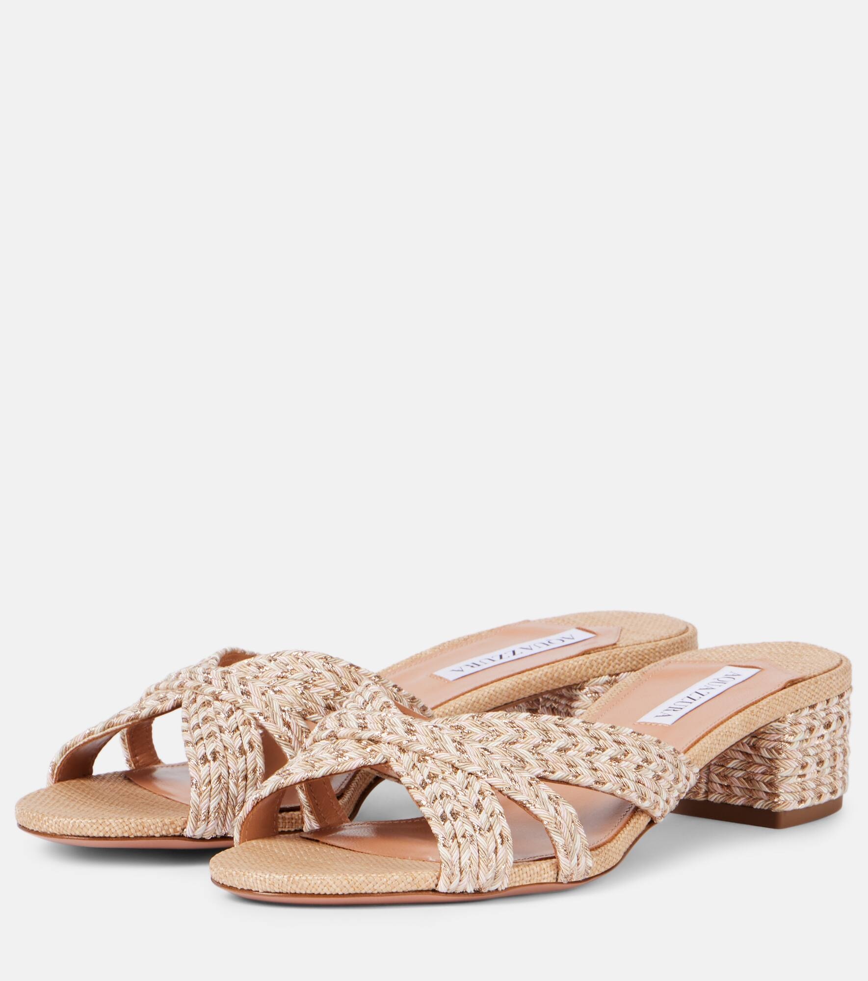 Sundance Beach 35 raffia mules - 4