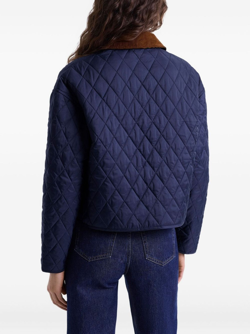 quilted corduroy-collar puffer jacket 4