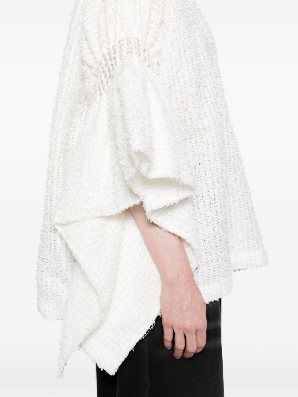 flared-cuffs bouclÃ© blouse - 5