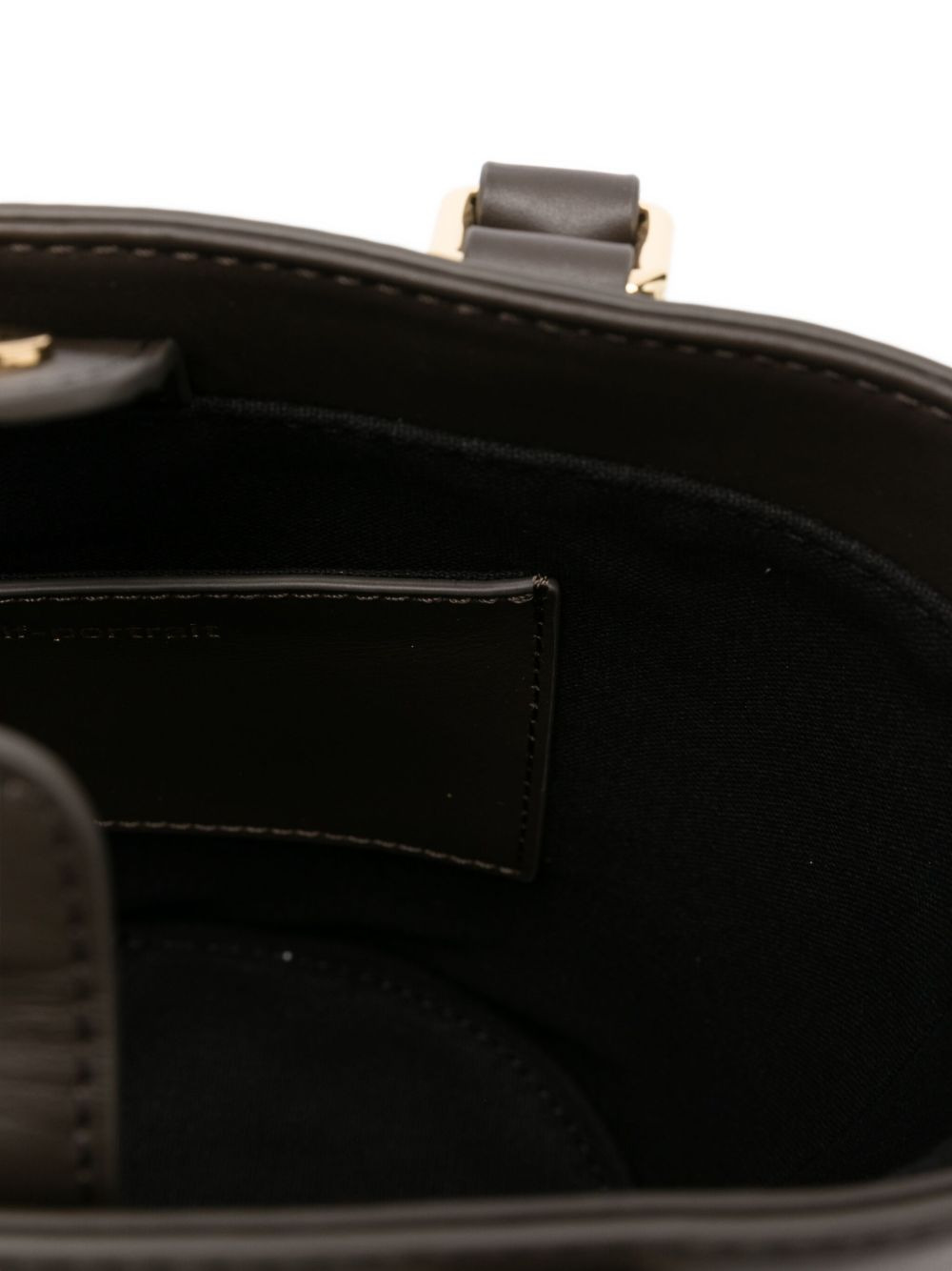 bow-charm leather bucket bag - 5