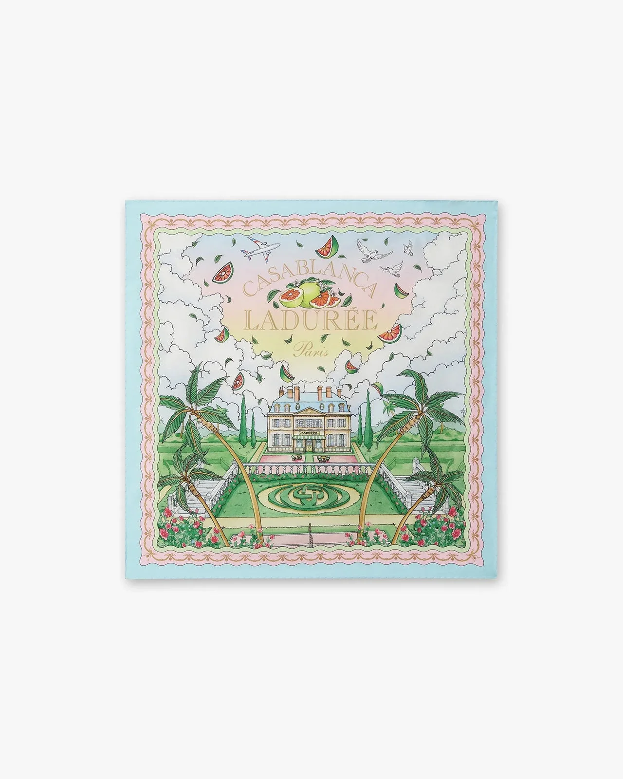 Multicolour Laduree x Casablanca Medium Silk Scarf | Casablanca Paris - 1