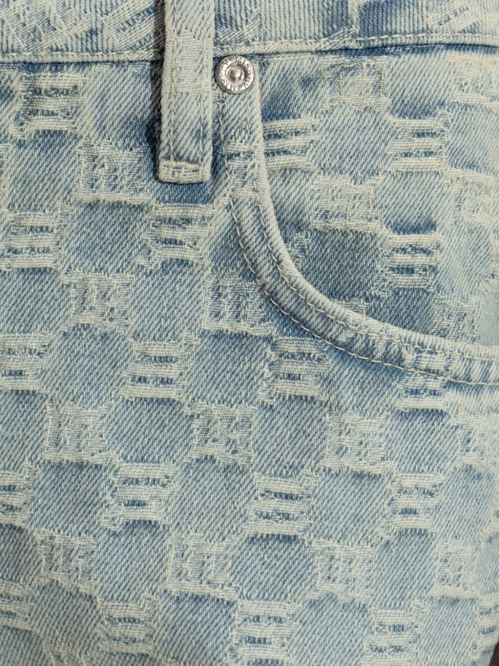 monogram-jacquard jeans - 4