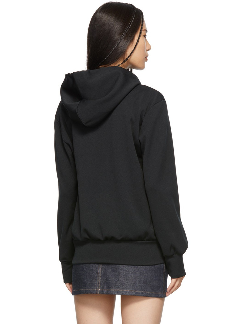 Black Wide-Fit Heart Patch Hoodie 3