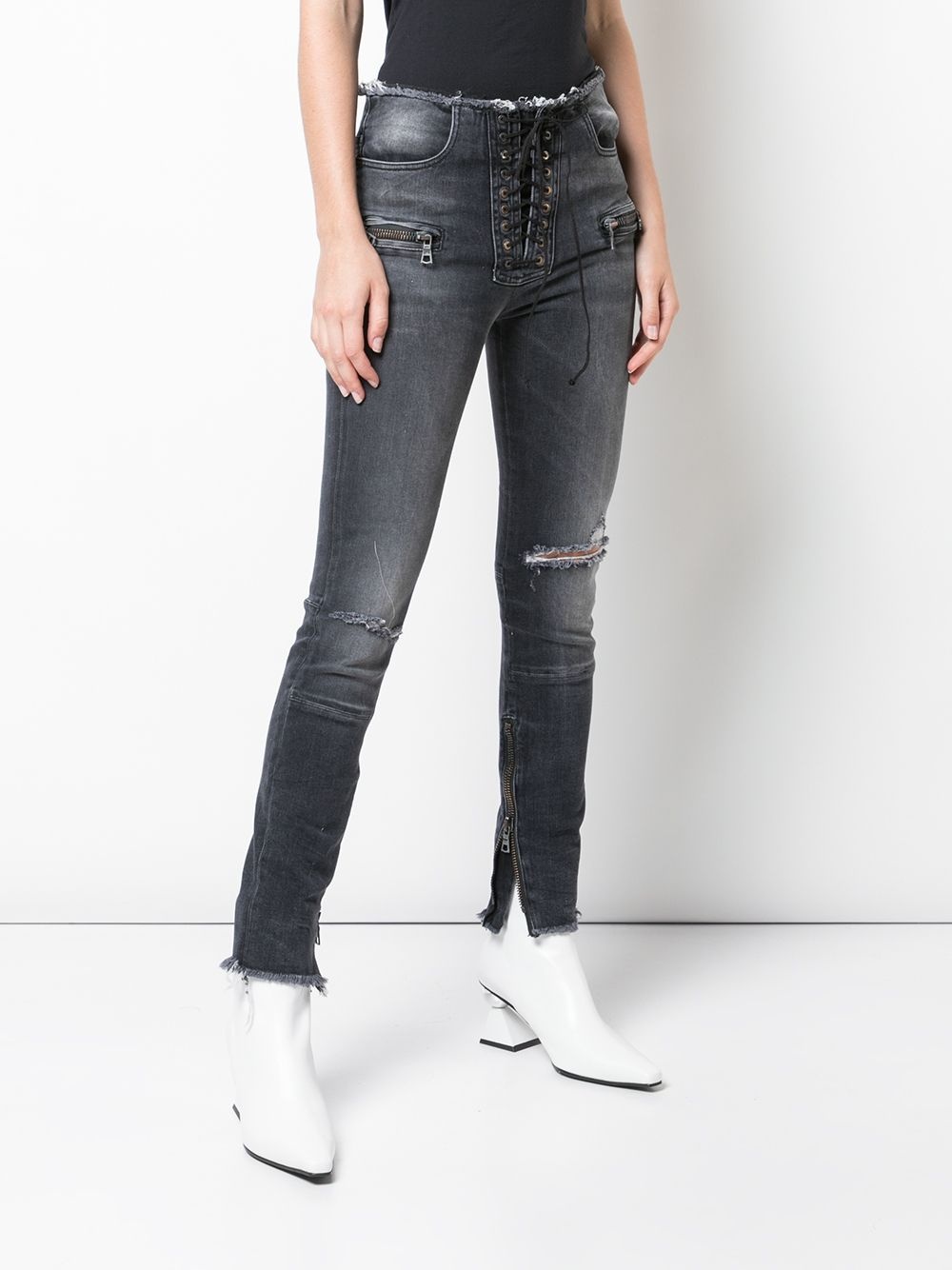 distressed skinny jeans - 3