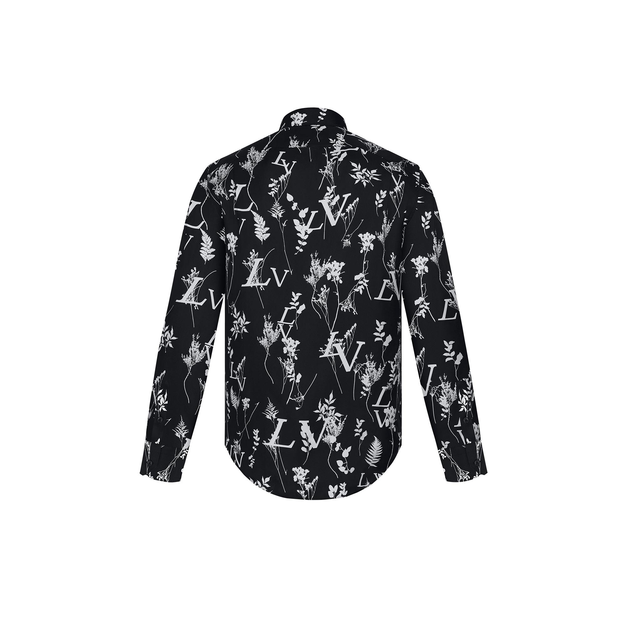 LV Printed Leaf Regular Long-Sleeved Shirt - 3