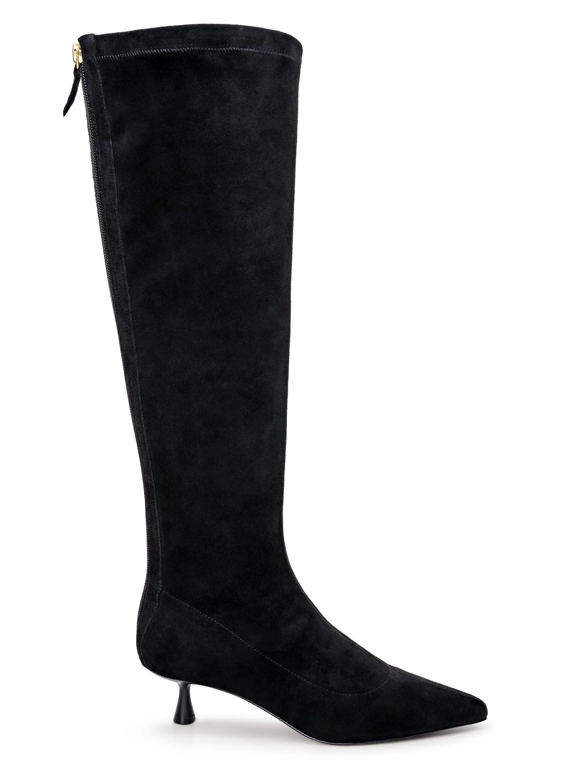 Women's Emilie 65MM Suede Boots - Black Suede - 1