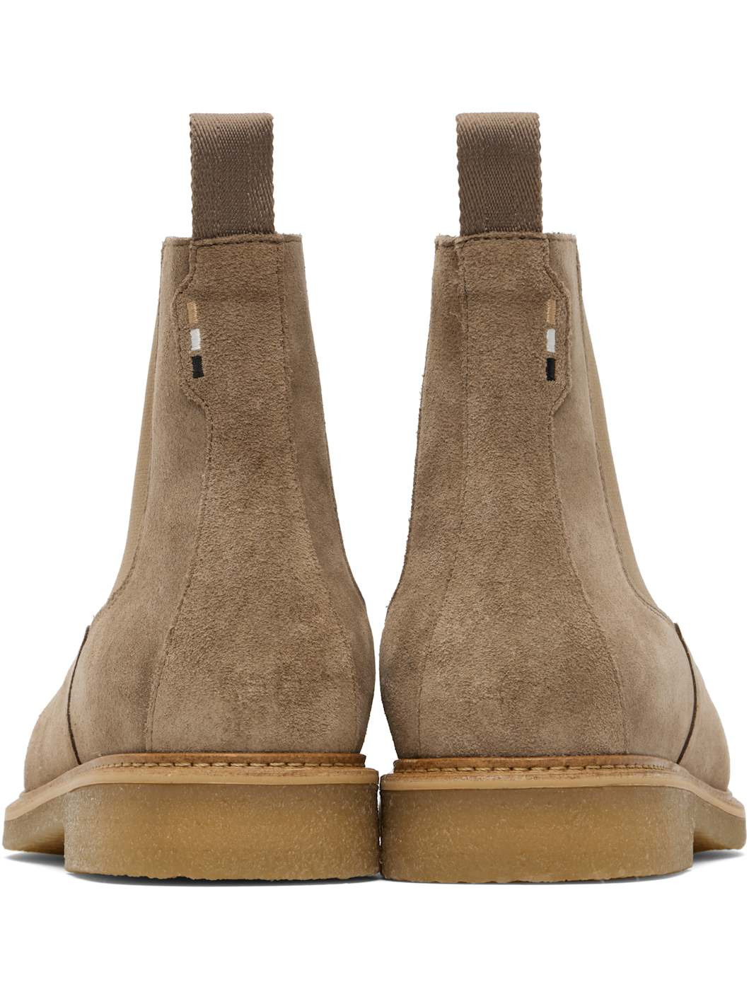 Beige Elasticated Panels Chelsea Boots - 2