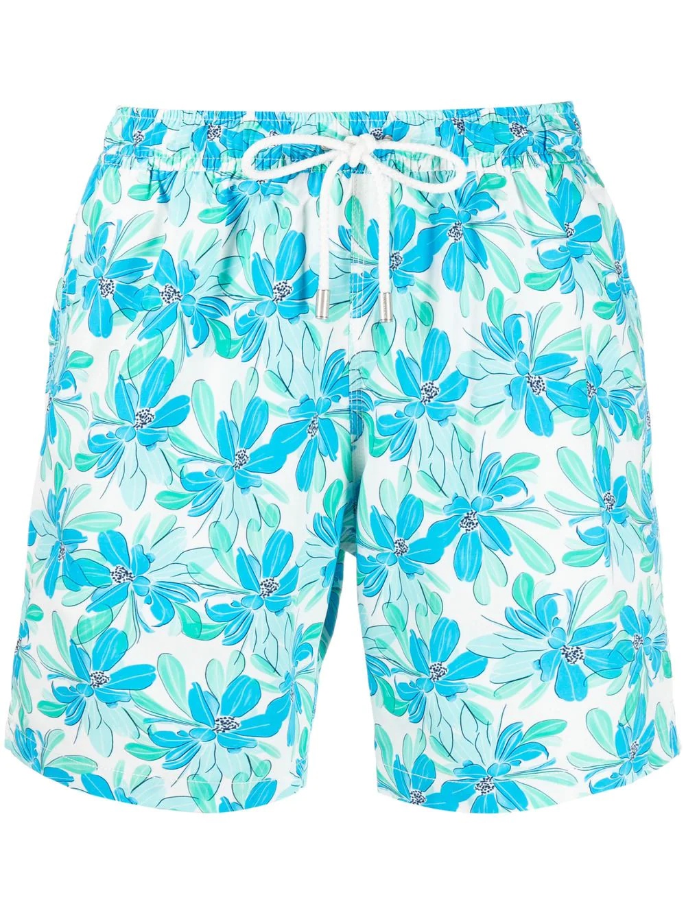 floral-print drawstring swim shorts - 1