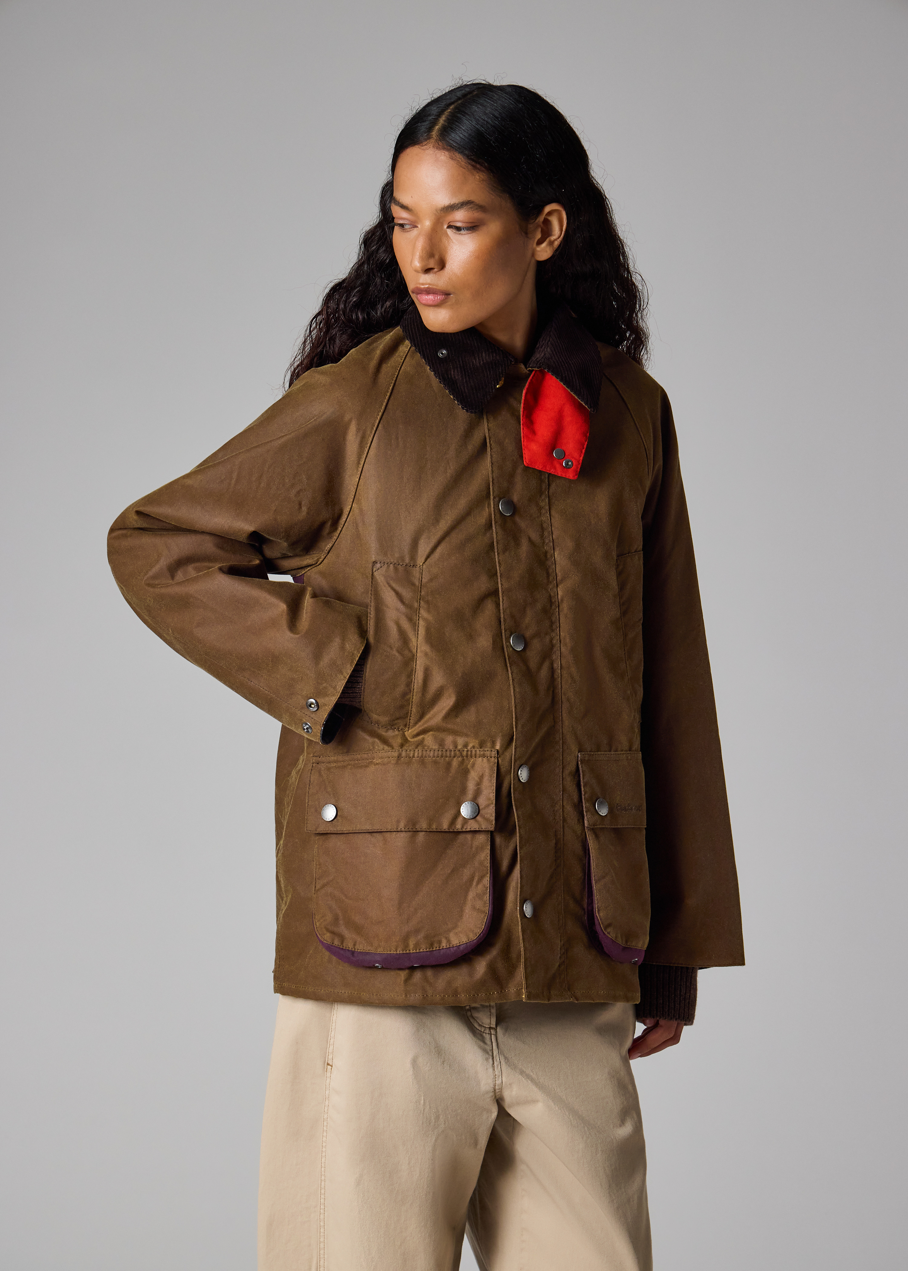 Paul Smith loves Barbour - Tan Oversized Bedale Wax Jacket - 12