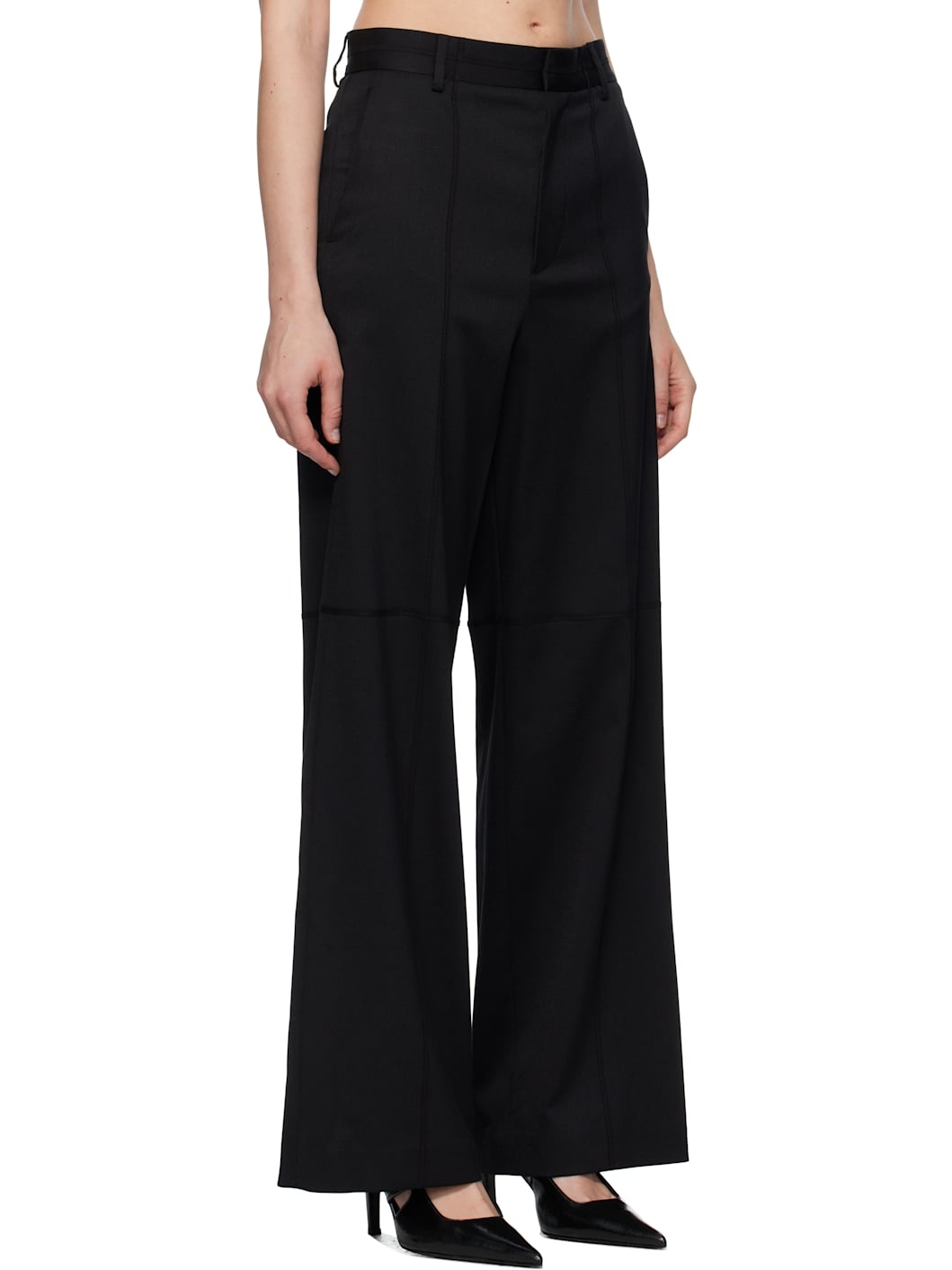 Black Tailoring Wool Trousers - 2