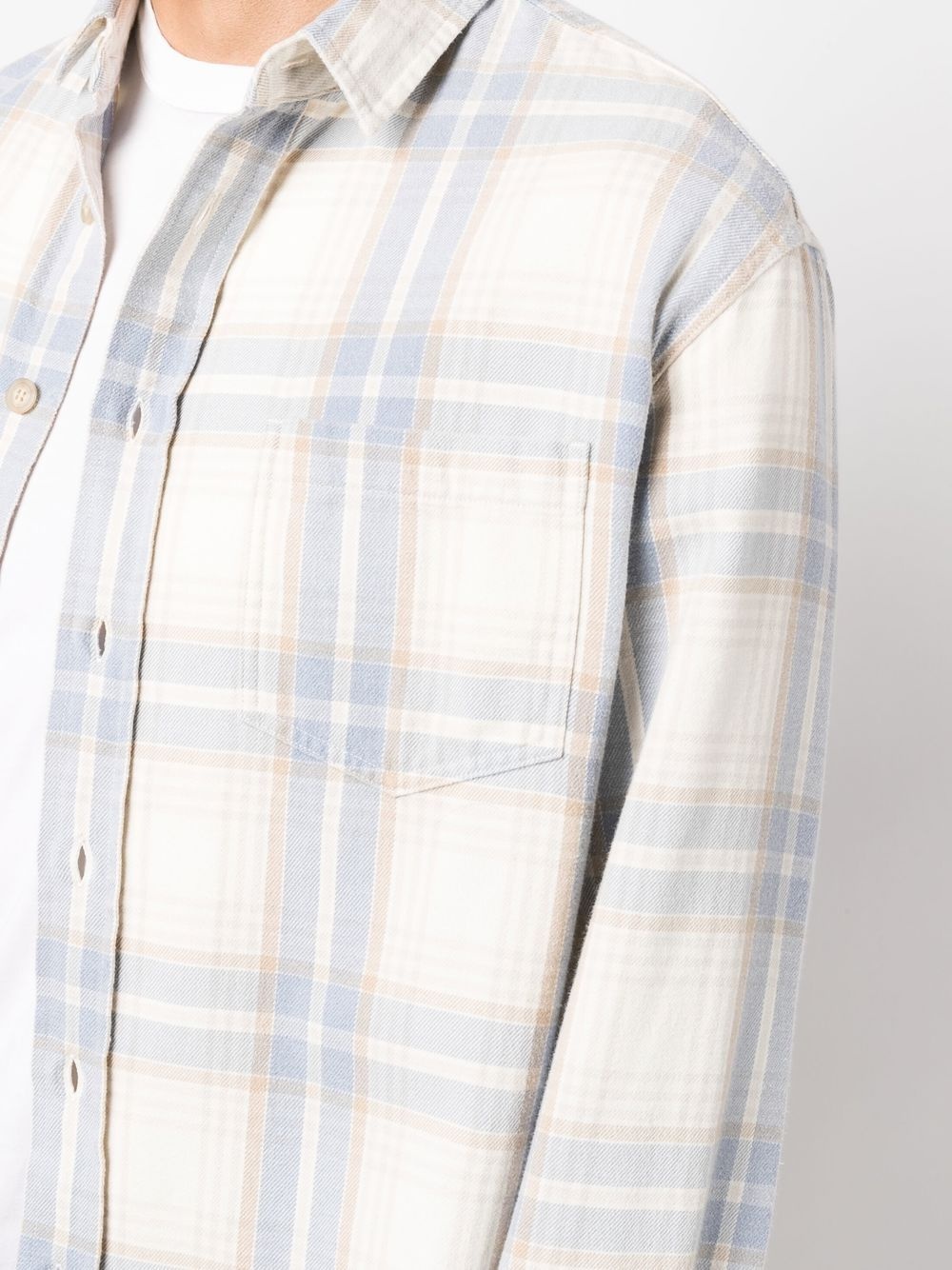 boxy-fit checked shirt - 5