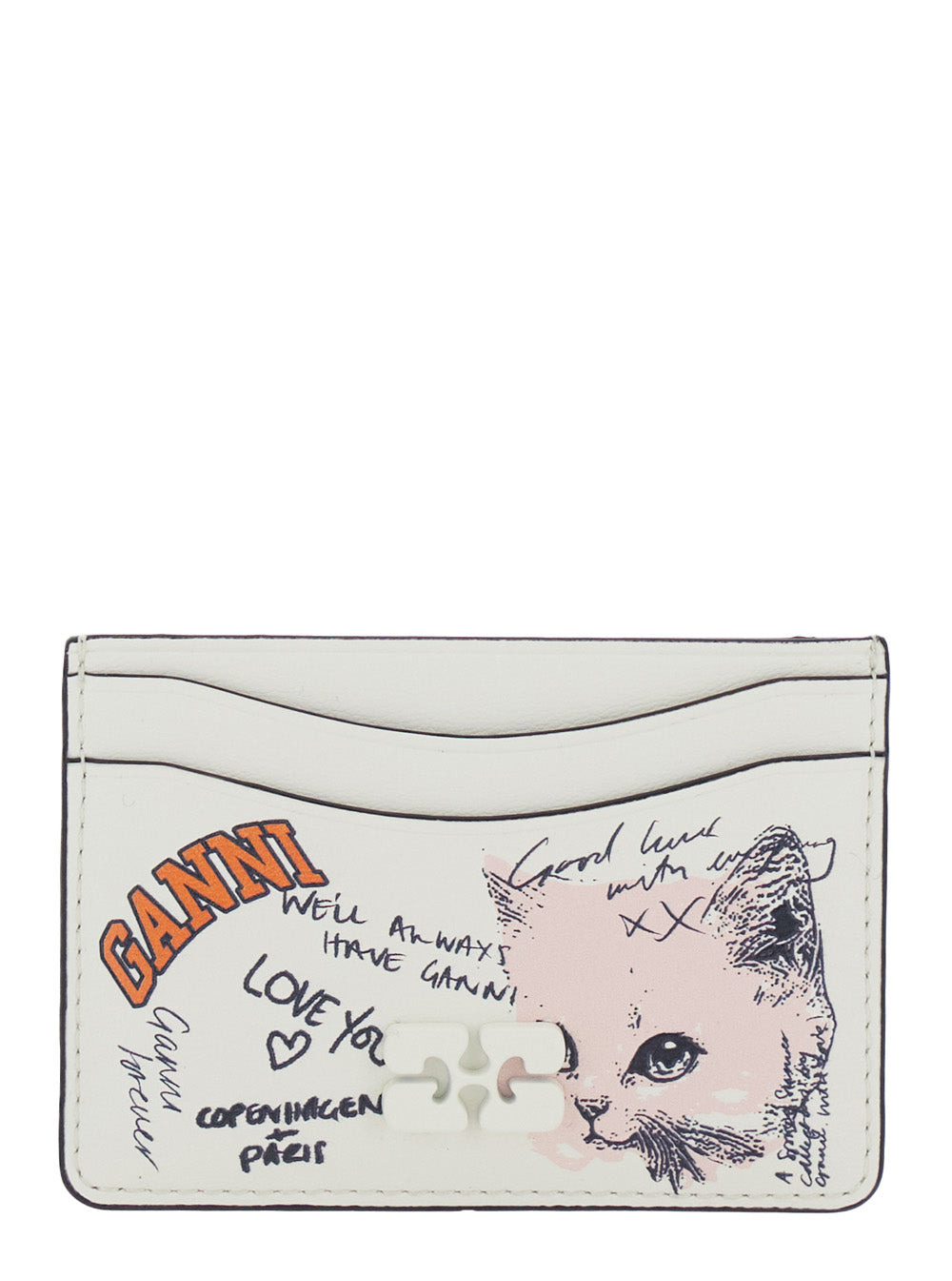 Ganni Women Ganni Card Holder Cat Signature - 1