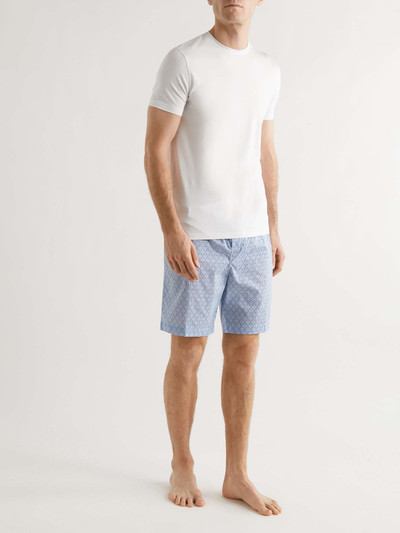 Derek Rose Nelson Printed Cotton-Poplin Pyjama Shorts outlook