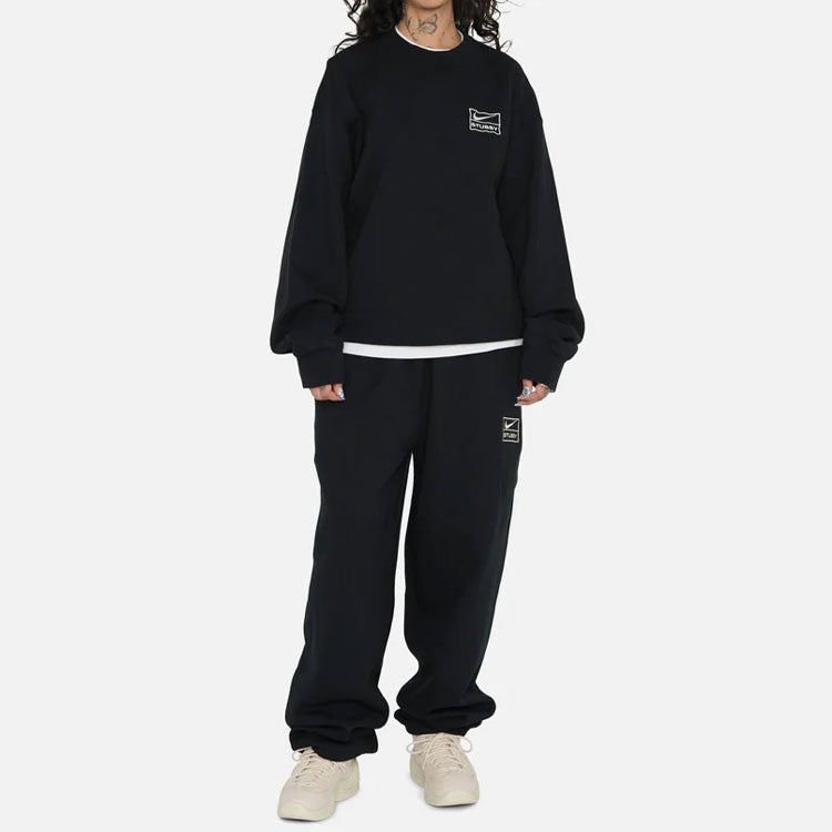 Nike Nike Wash Crew Fleece x Stussy (Asia Sizing) 'Black' DO5311-010 |  REVERSIBLE