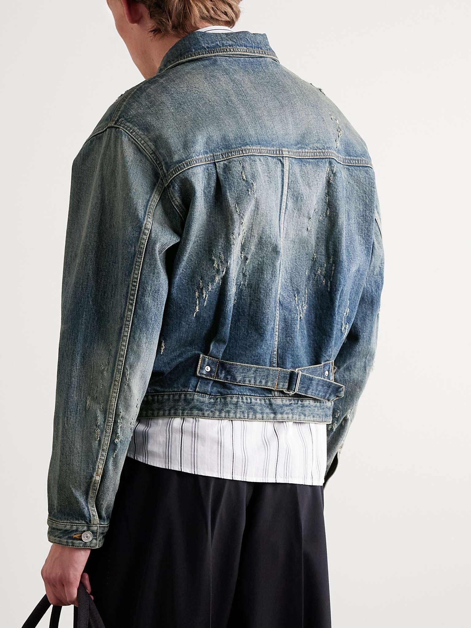Distressed Denim Jacket - 4