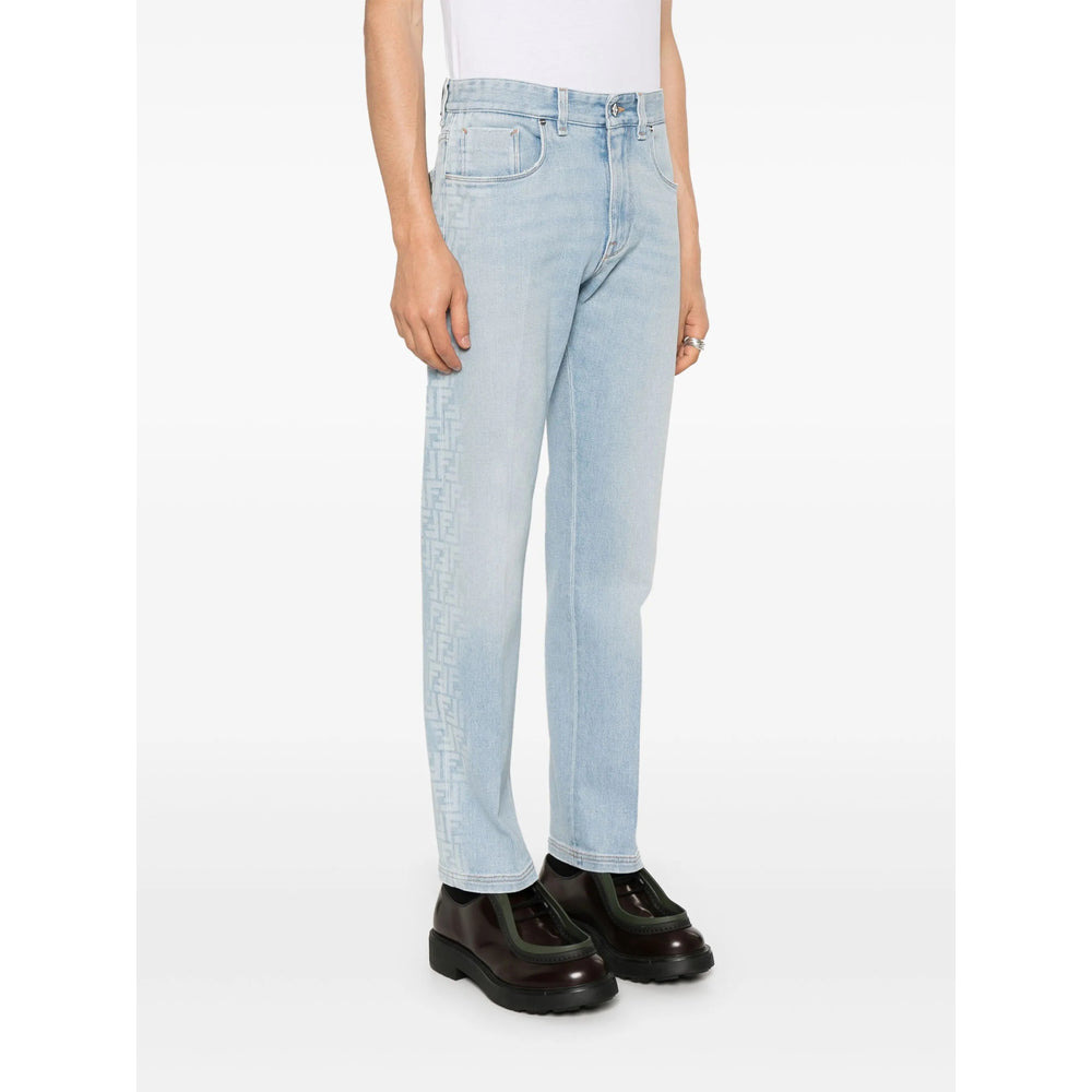 Fendi Blue Denim - Tapered Jeans Men - 4