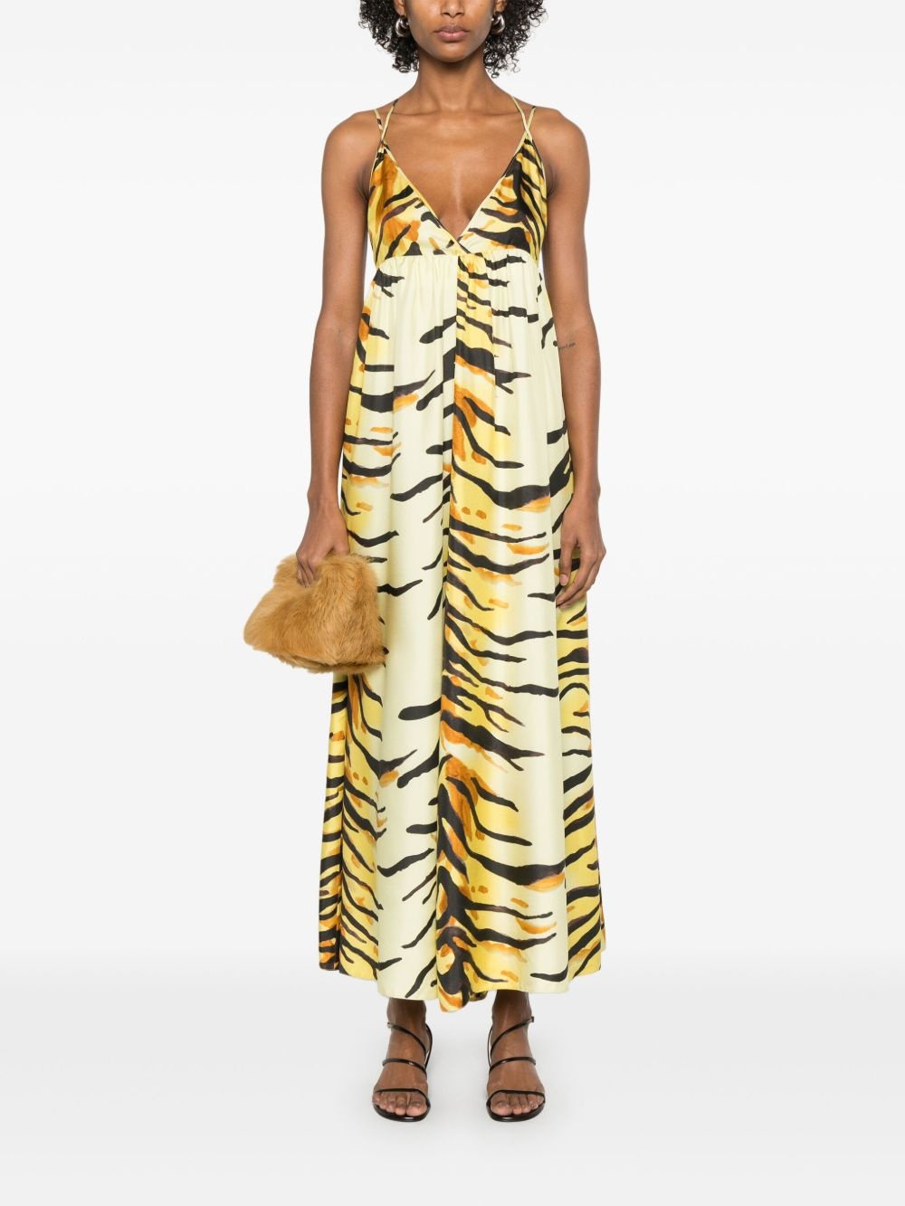 zebra-print maxi dress - 2