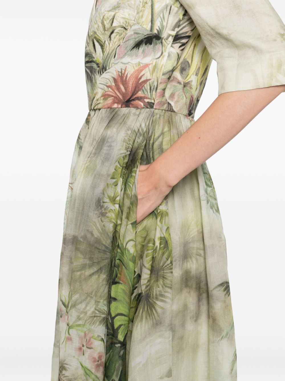 printed midi dress - 5