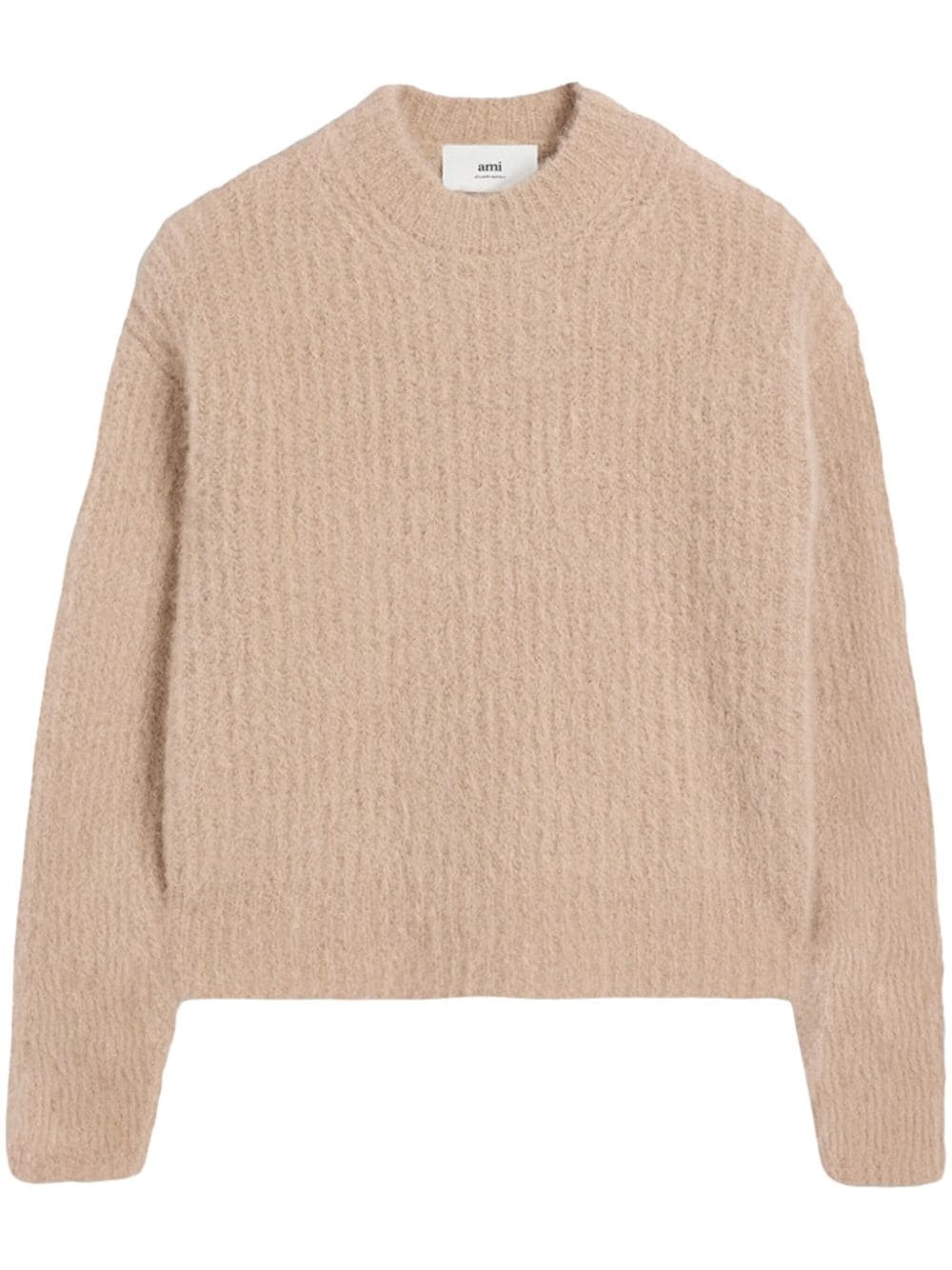 ribbed wool blend jumper - 1