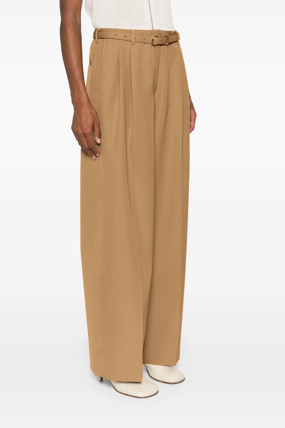 Gabardine belt pants - 2
