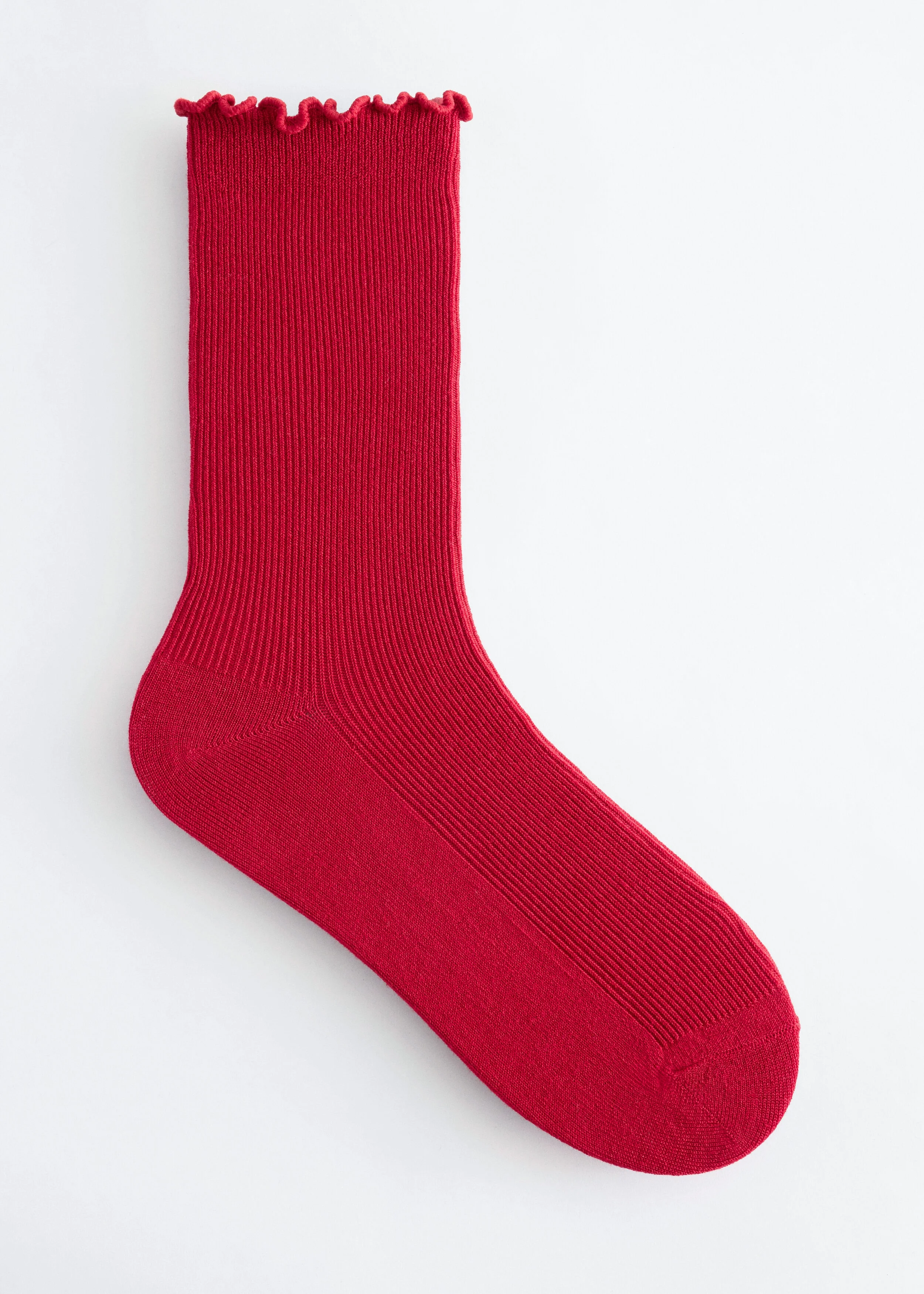 Ribbed Frill Socks - 1