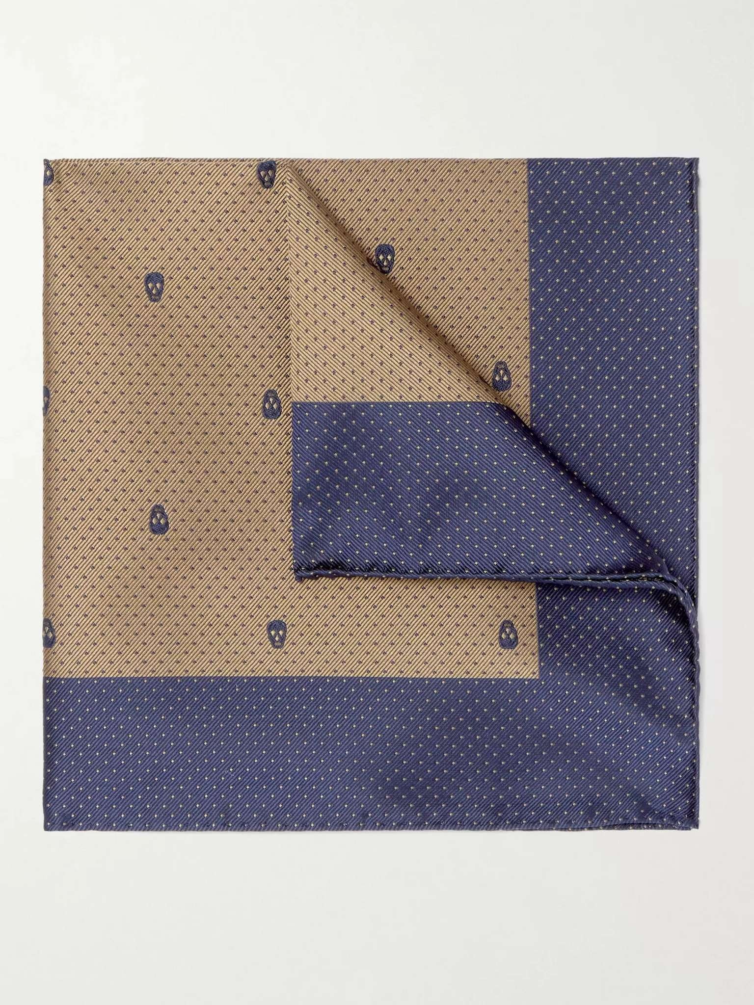 Polka-Dot Silk-Jacquard Pocket Square - 1