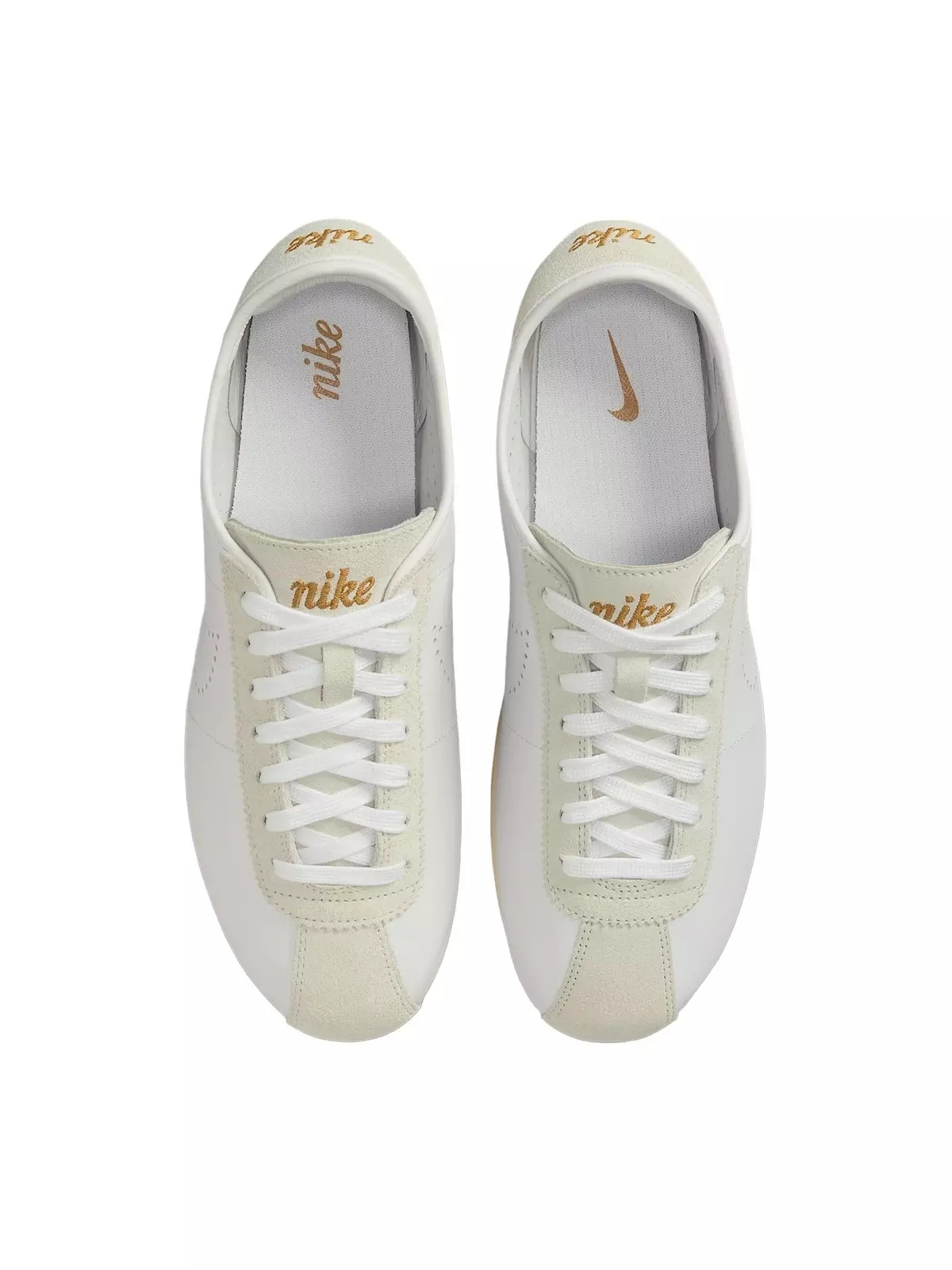 Cortez Leather "White/Light Bone/Coconut Milk/Bronze" Women's Shoe - 4