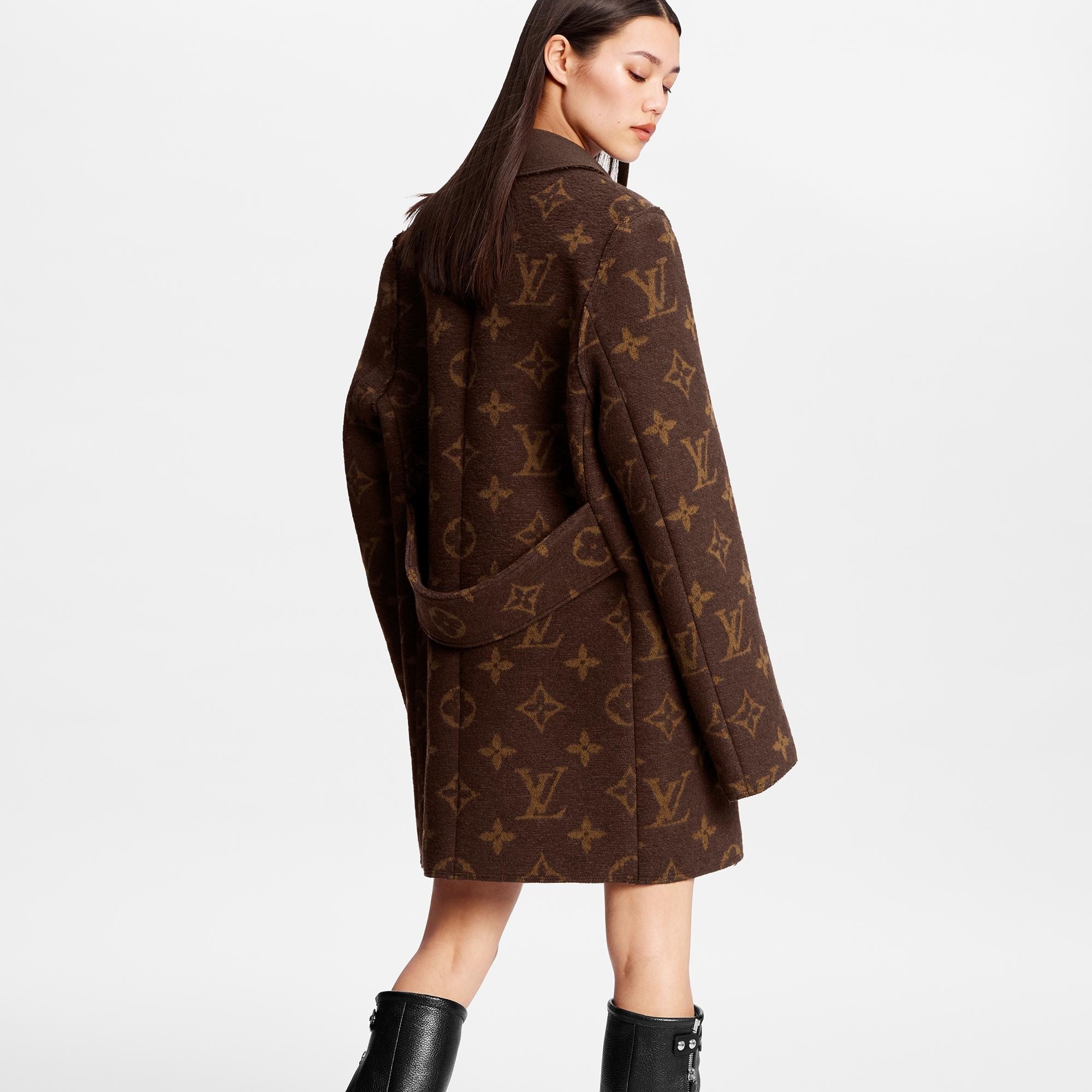 Raw Monogram Coat - 5