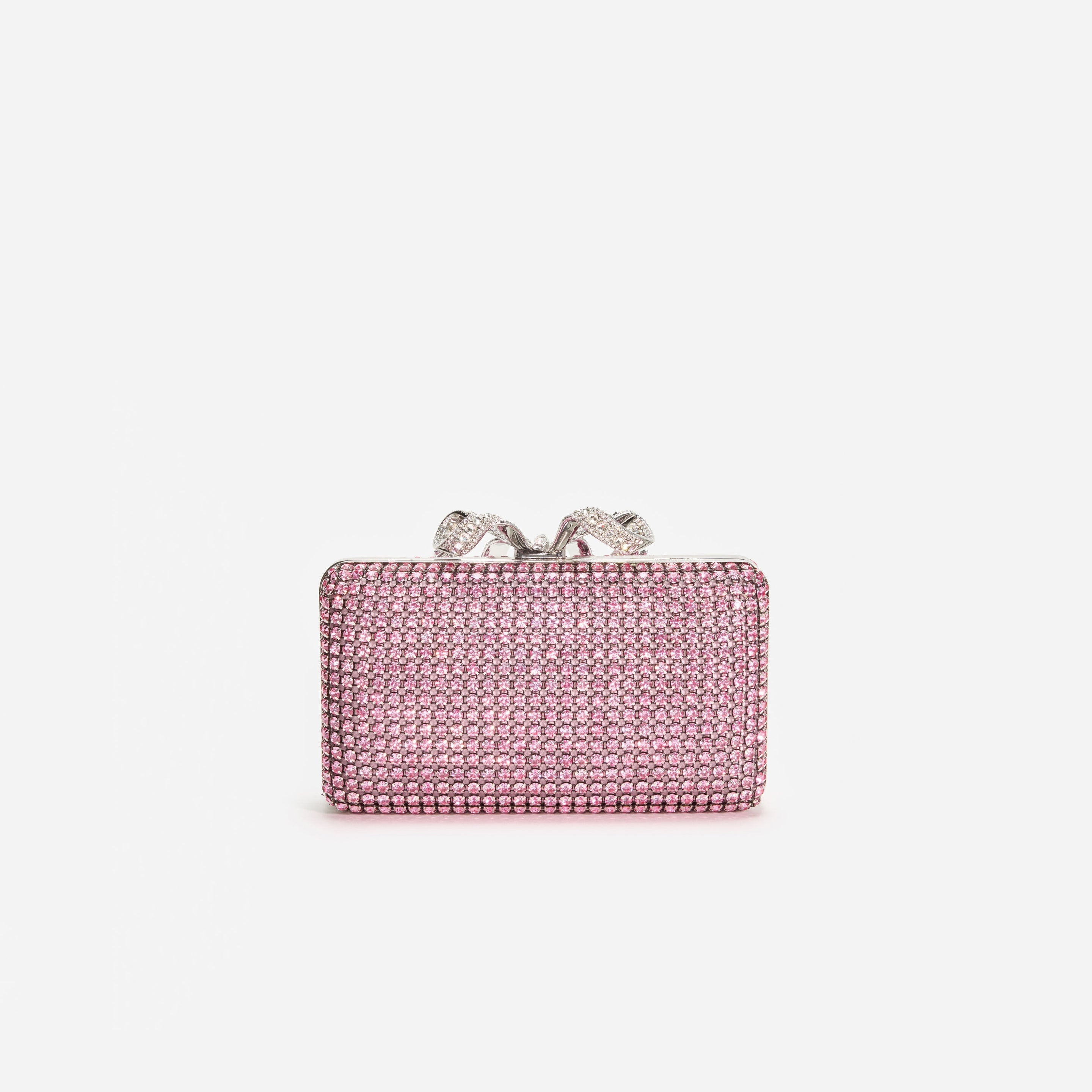 Pink Crystal Box Clutch - 3