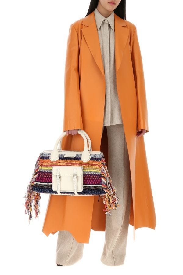 Multicolor leather and cashmere medium Edith handbag - 2