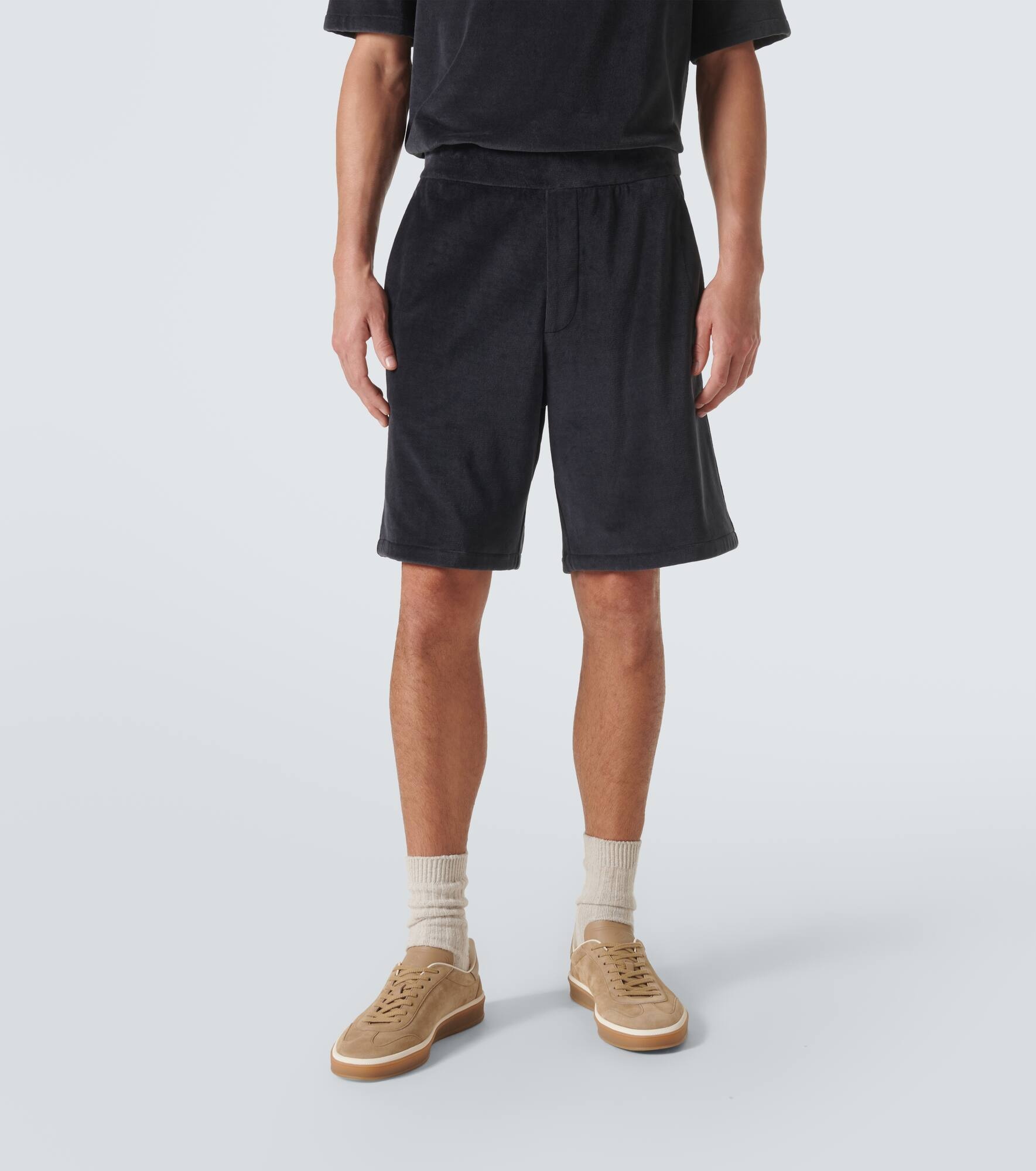 Murano cotton and silk velour Bermuda shorts - 3