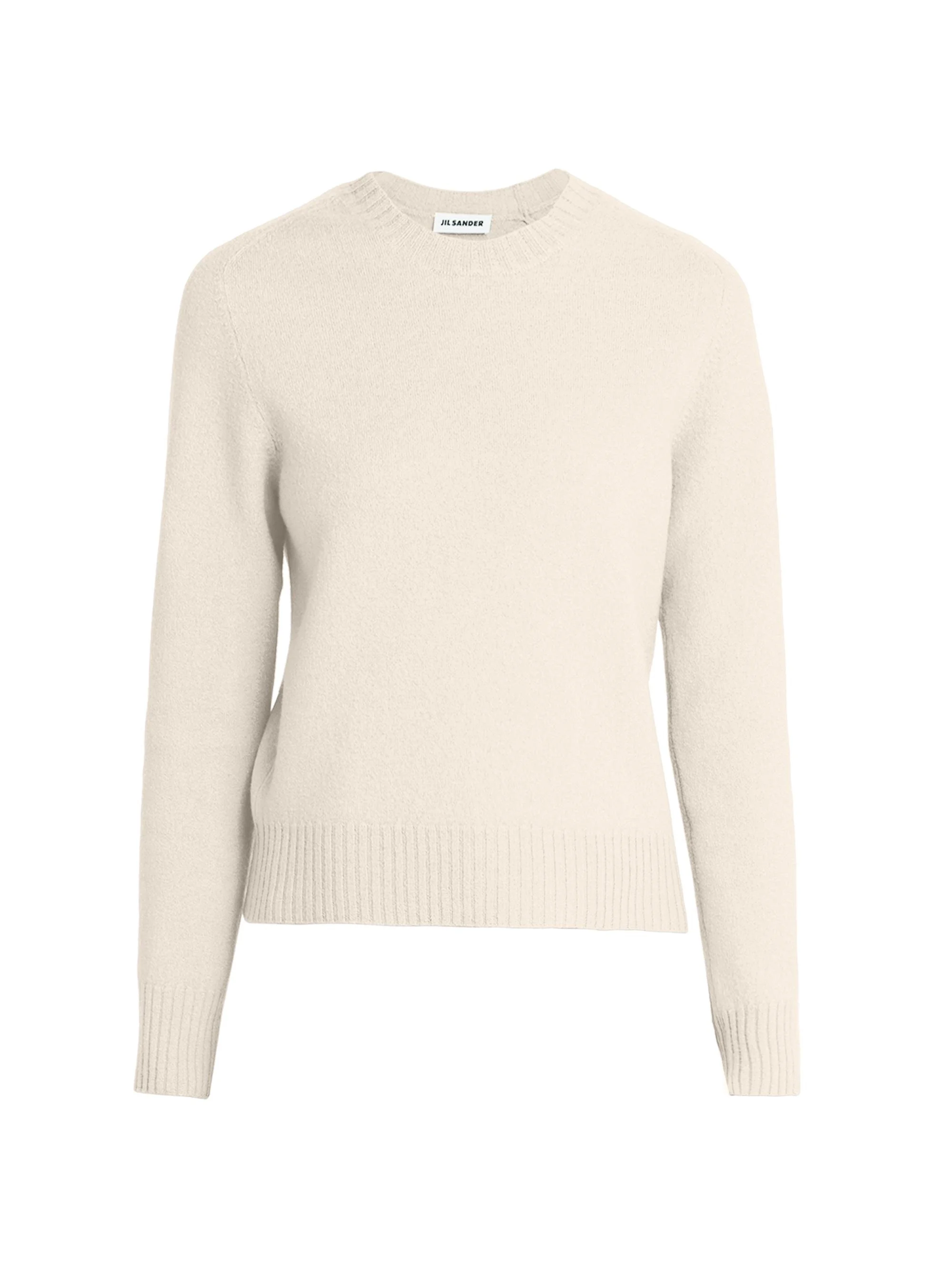 Women's Wool Crewneck Sweater - Natural - 1
