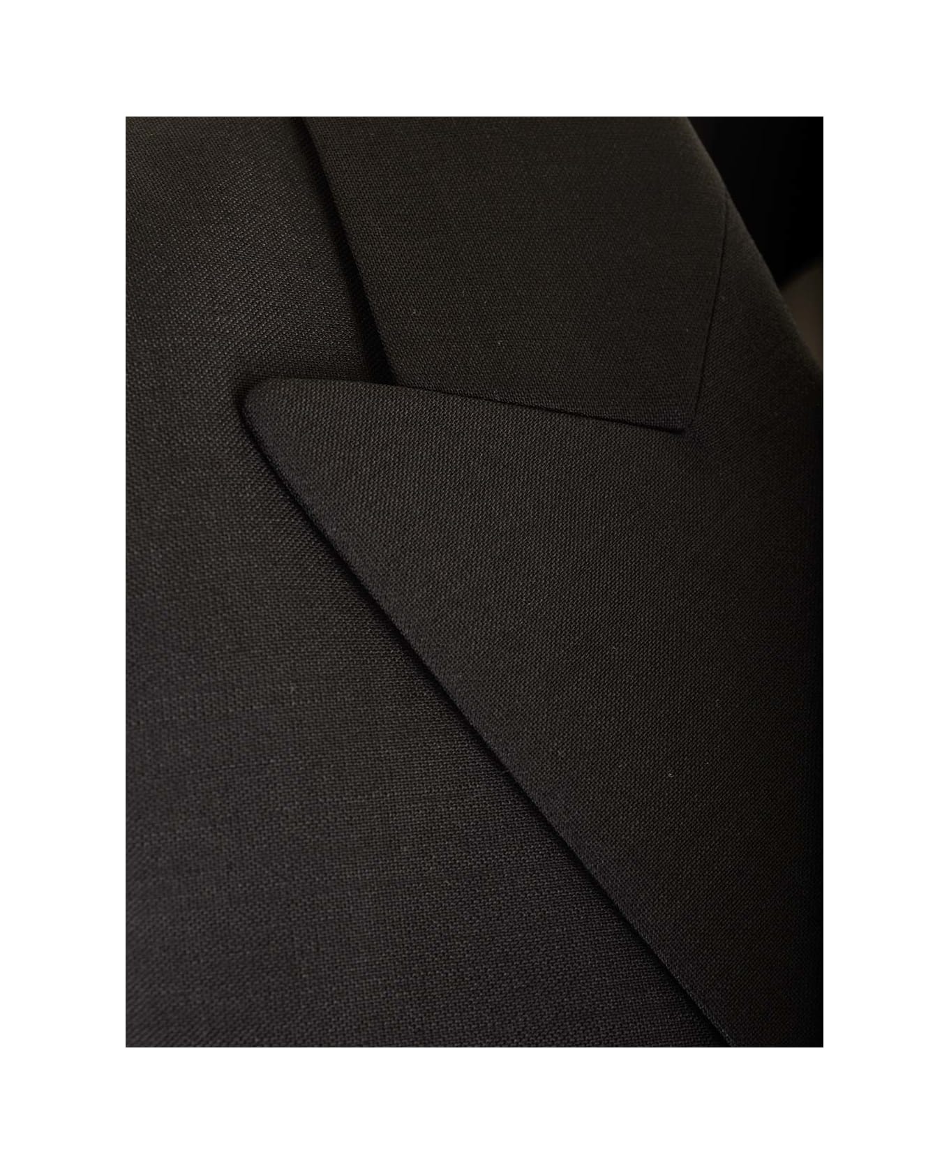 Black Mohair And Wool Vest - 5