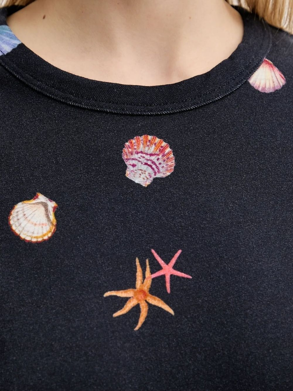 seashell-print T-shirt - 3