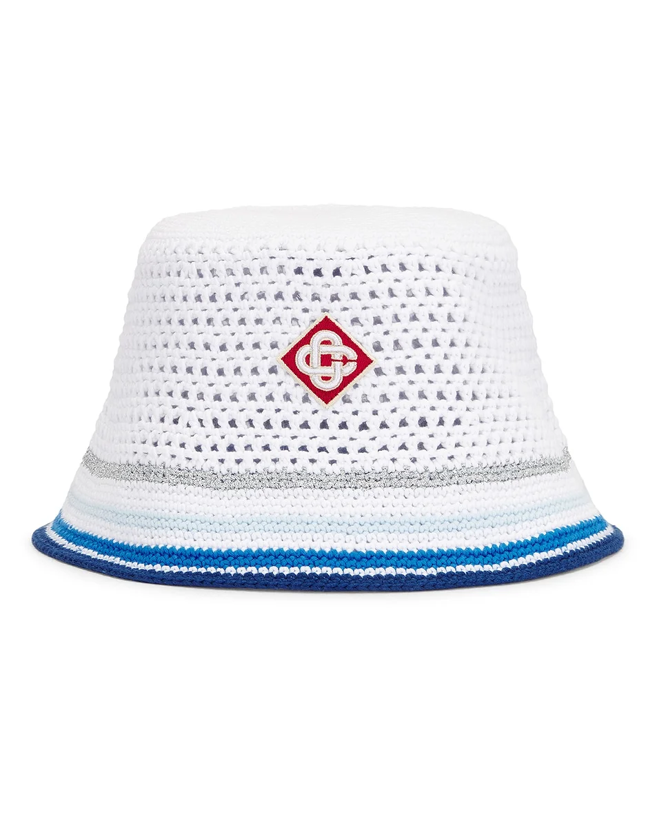 Mesh Stripe Crochet Hat - 1