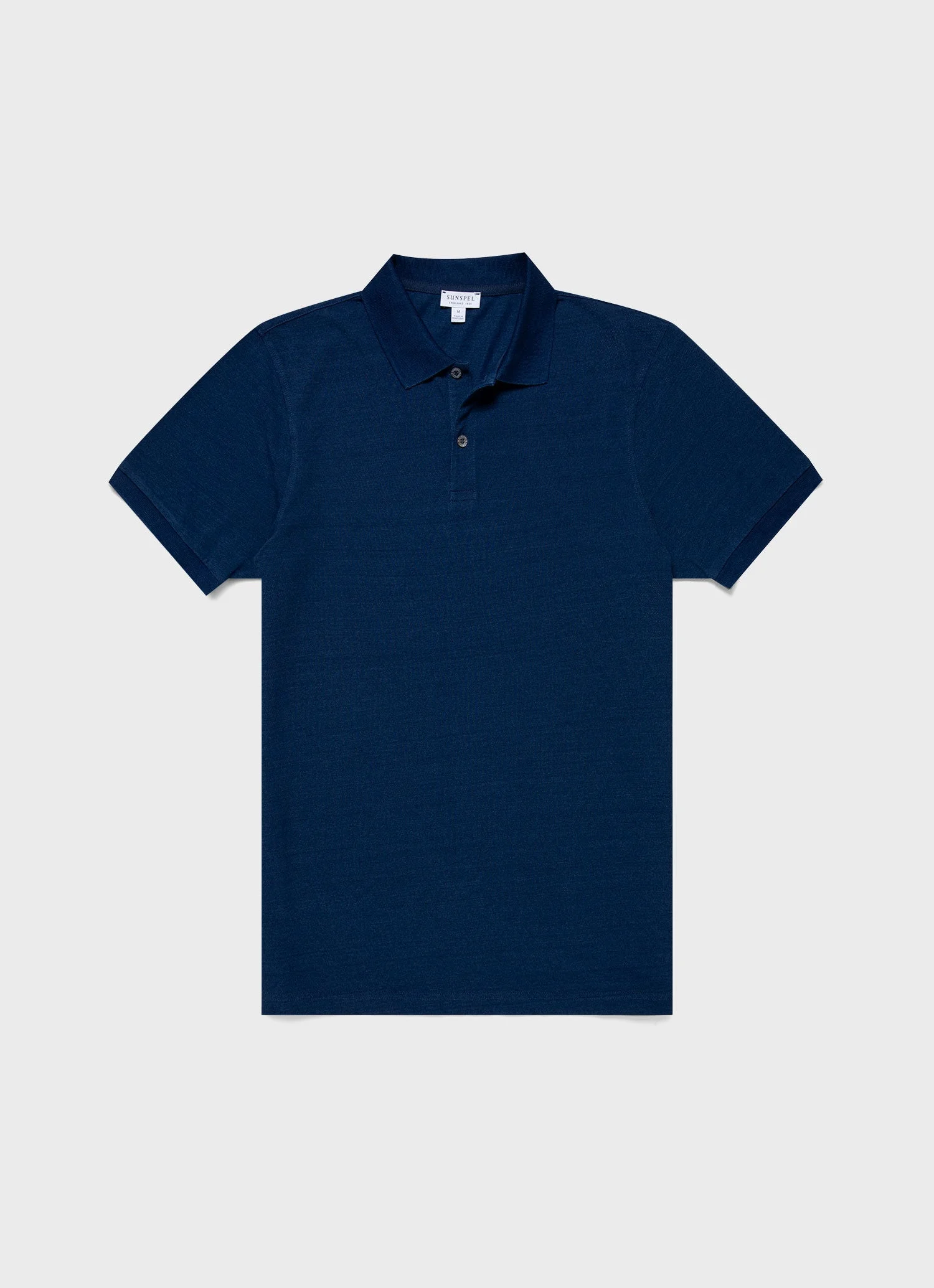 Indigo Dyed Piqué Polo Shirt - 1